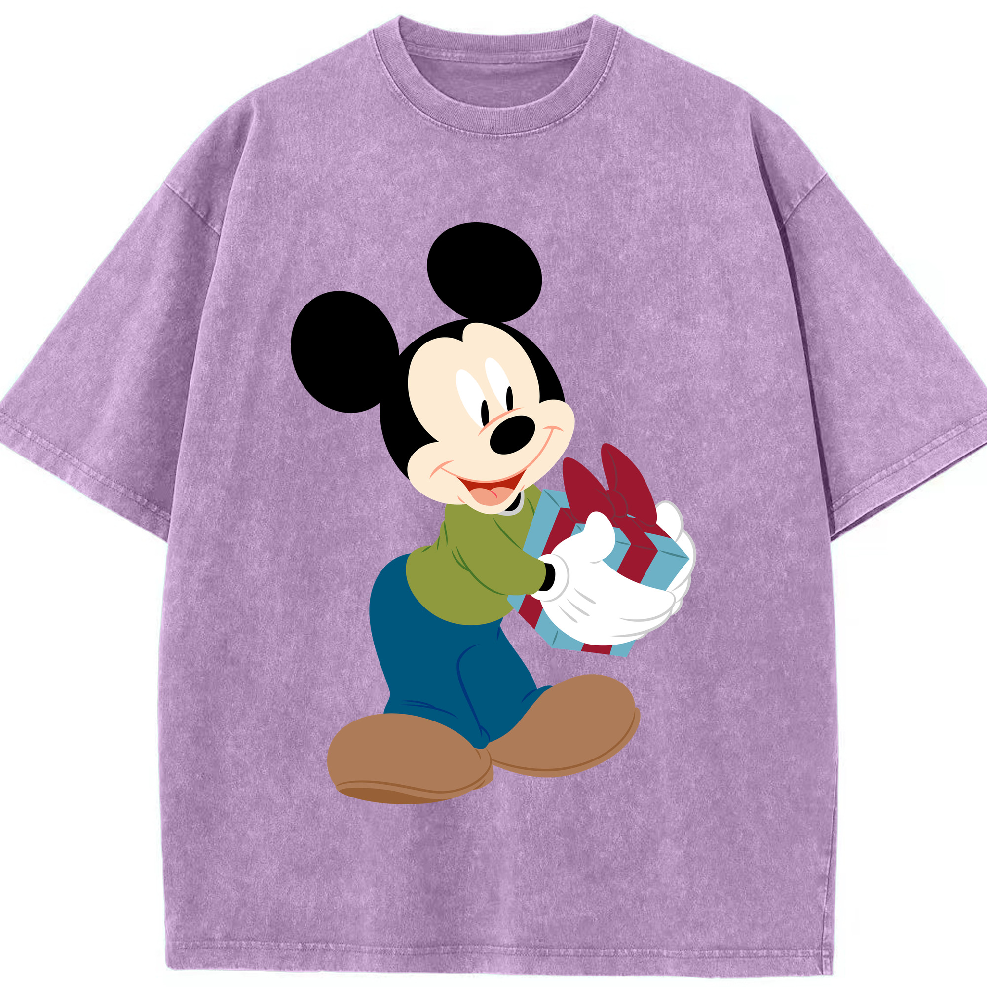 （画像用） ミッキーマウス Mickey Mouse 綿100% ヴィンテージ風 半袖Tシャツ（フロントプリント）