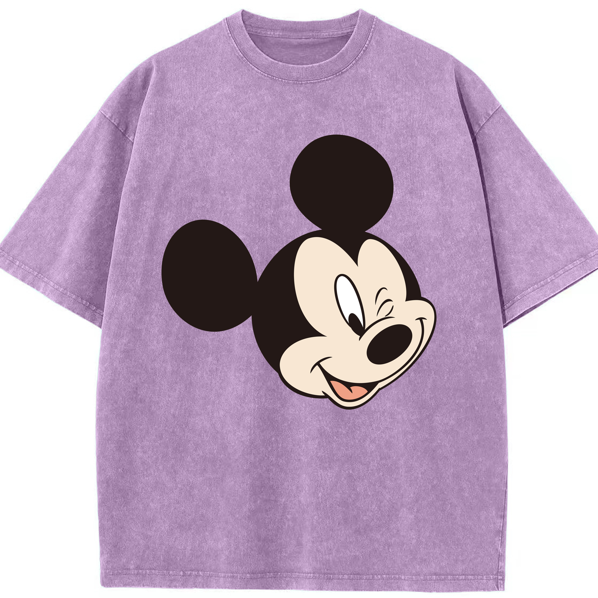 （画像用） ミッキーマウス Mickey Mouse 綿100% ヴィンテージ風 半袖Tシャツ（フロントプリント）