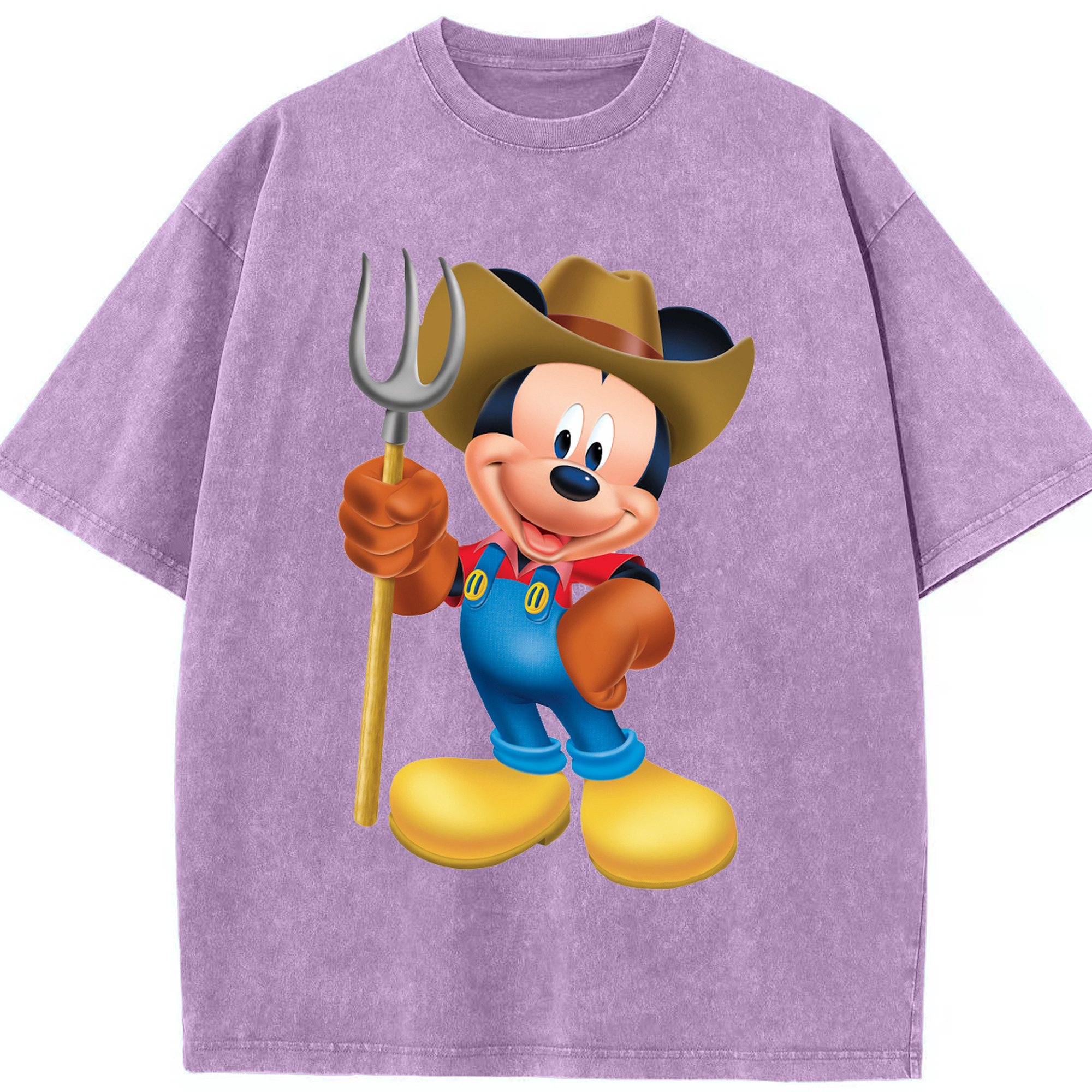 （画像用） ミッキーマウス Mickey Mouse 綿100% ヴィンテージ風 半袖Tシャツ（フロントプリント）