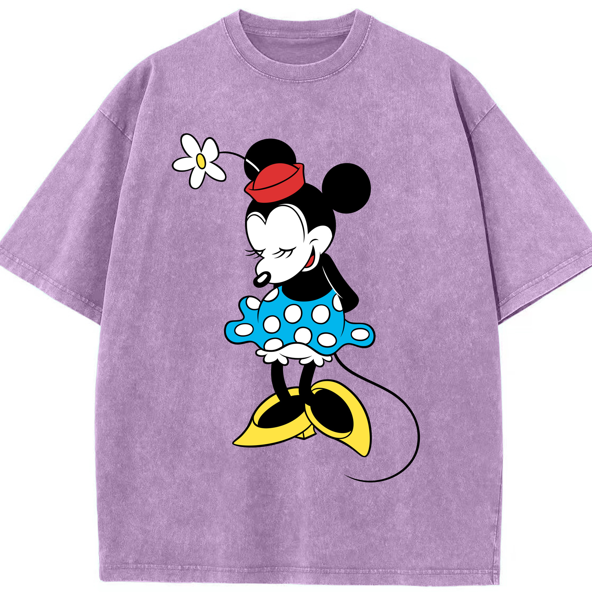 （画像用） ミッキーマウス Mickey Mouse 綿100% ヴィンテージ風 半袖Tシャツ（フロントプリント）