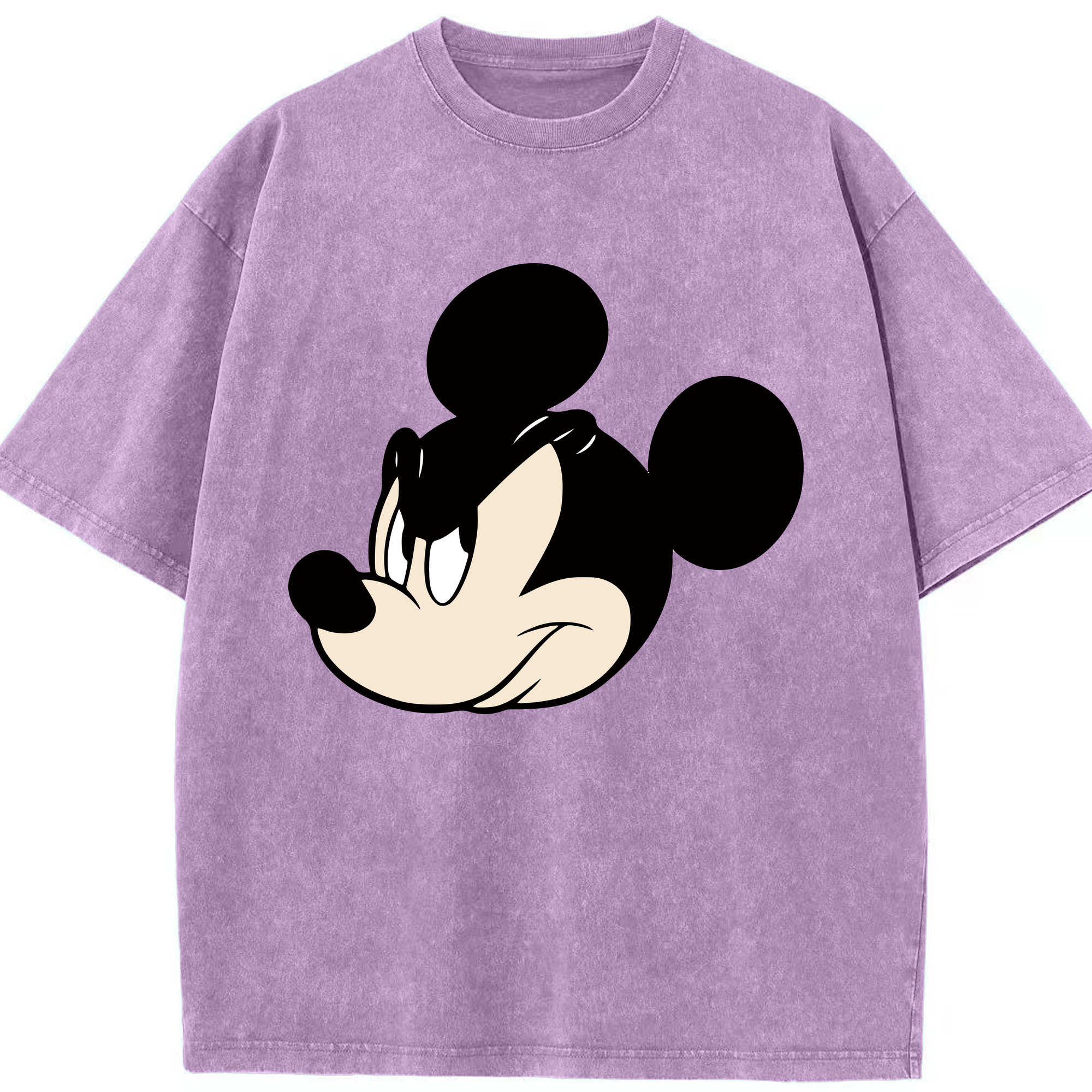 （画像用） ミッキーマウス Mickey Mouse 綿100% ヴィンテージ風 半袖Tシャツ（フロントプリント）