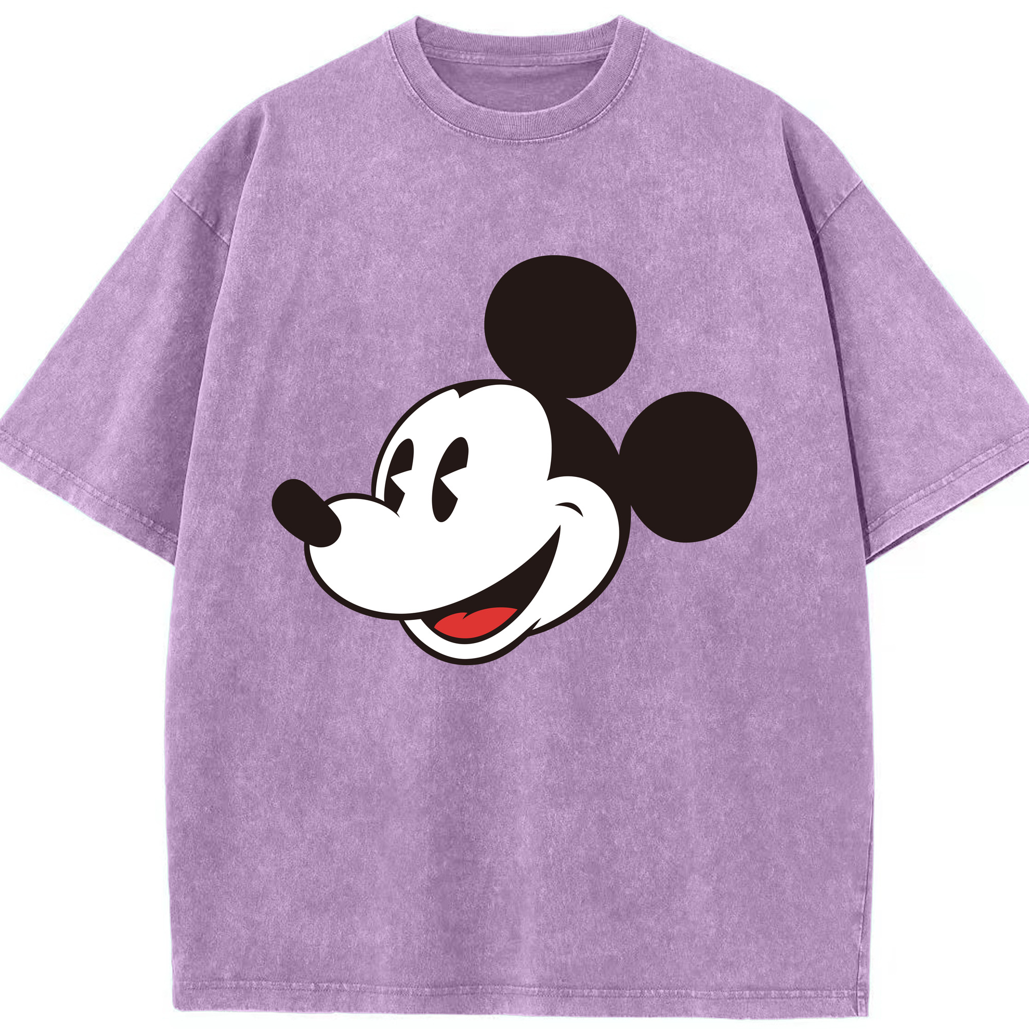 （画像用） ミッキーマウス Mickey Mouse 綿100% ヴィンテージ風 半袖Tシャツ（フロントプリント）