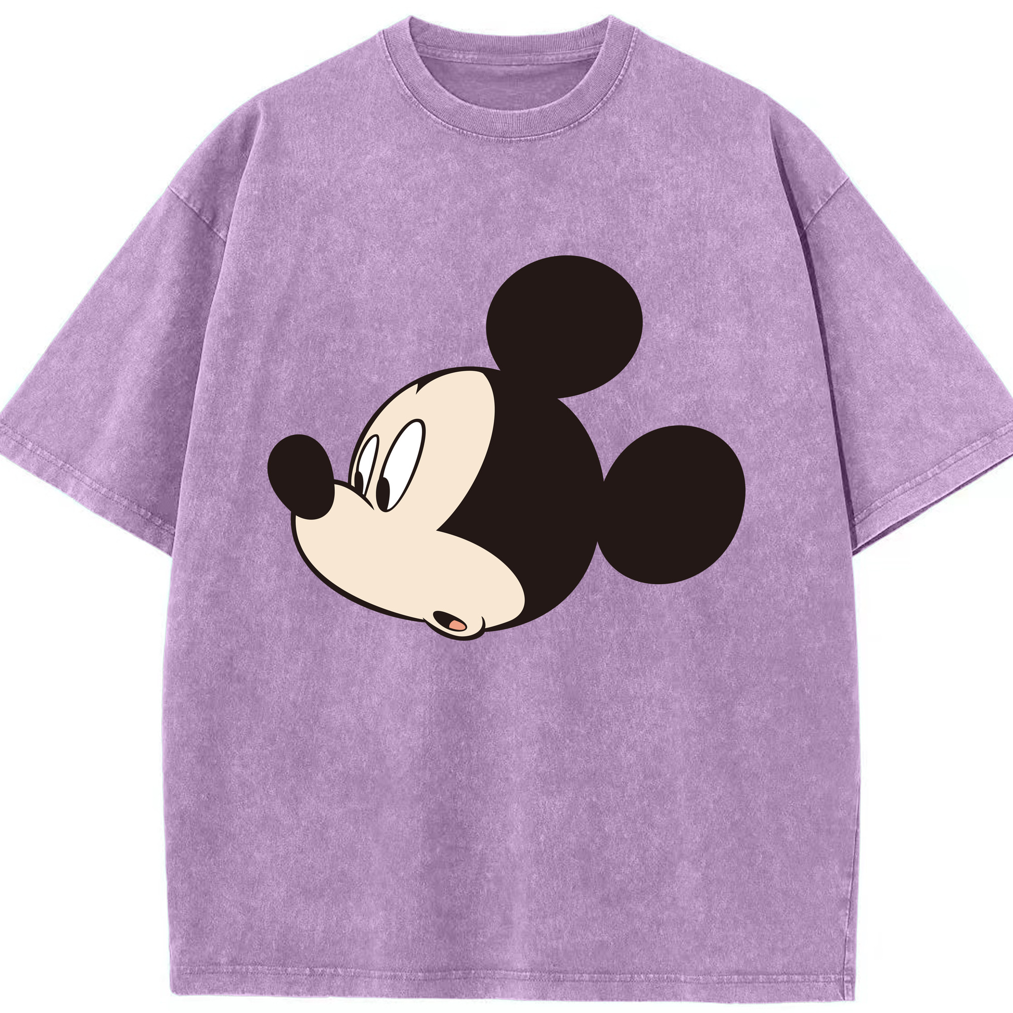 （画像用） ミッキーマウス Mickey Mouse 綿100% ヴィンテージ風 半袖Tシャツ（フロントプリント）
