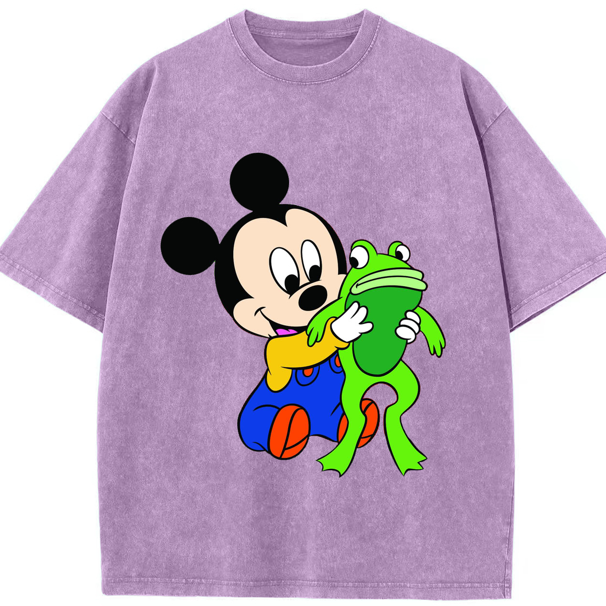 （画像用） ミッキーマウス Mickey Mouse 綿100% ヴィンテージ風 半袖Tシャツ（フロントプリント）