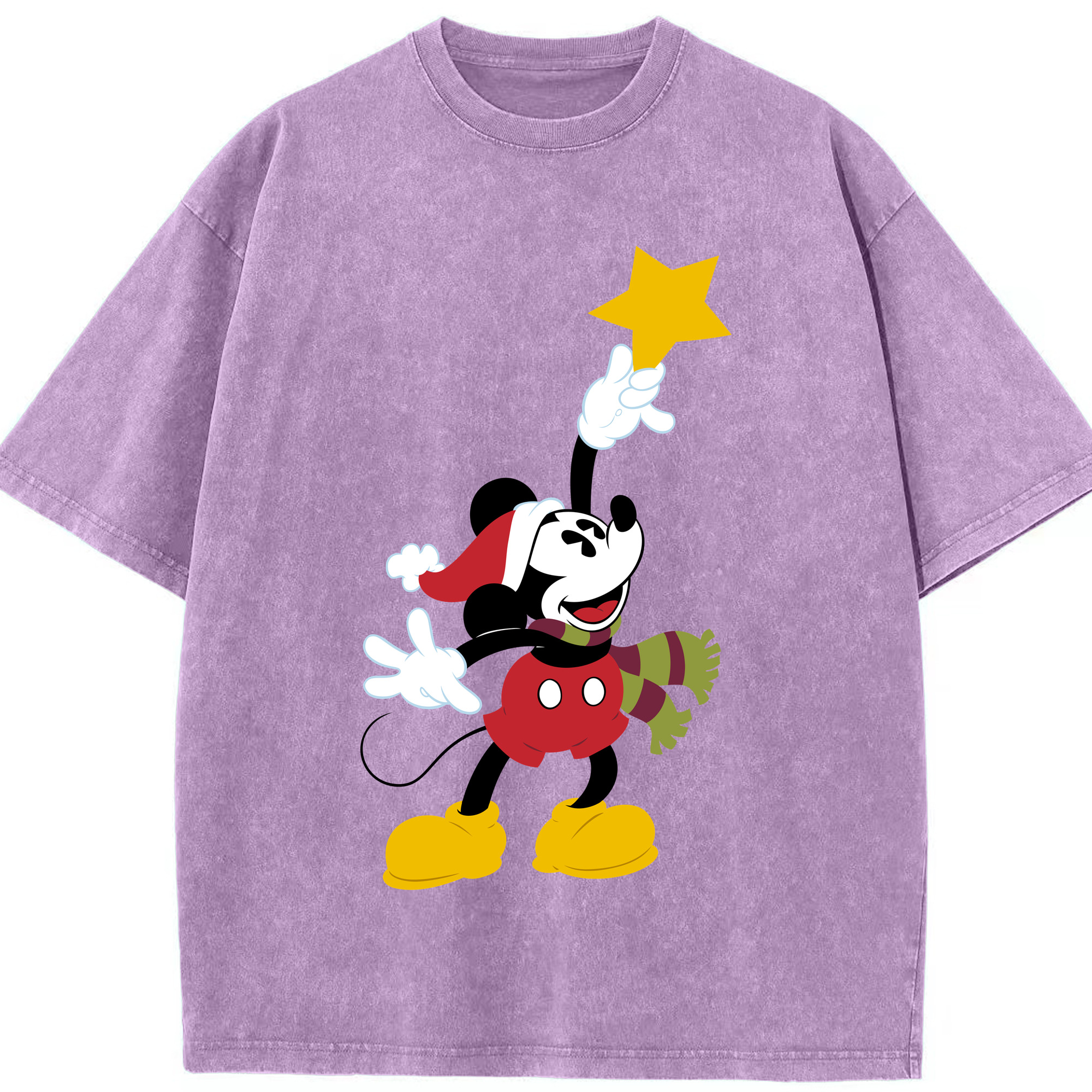 （画像用） ミッキーマウス Mickey Mouse 綿100% ヴィンテージ風 半袖Tシャツ（フロントプリント）
