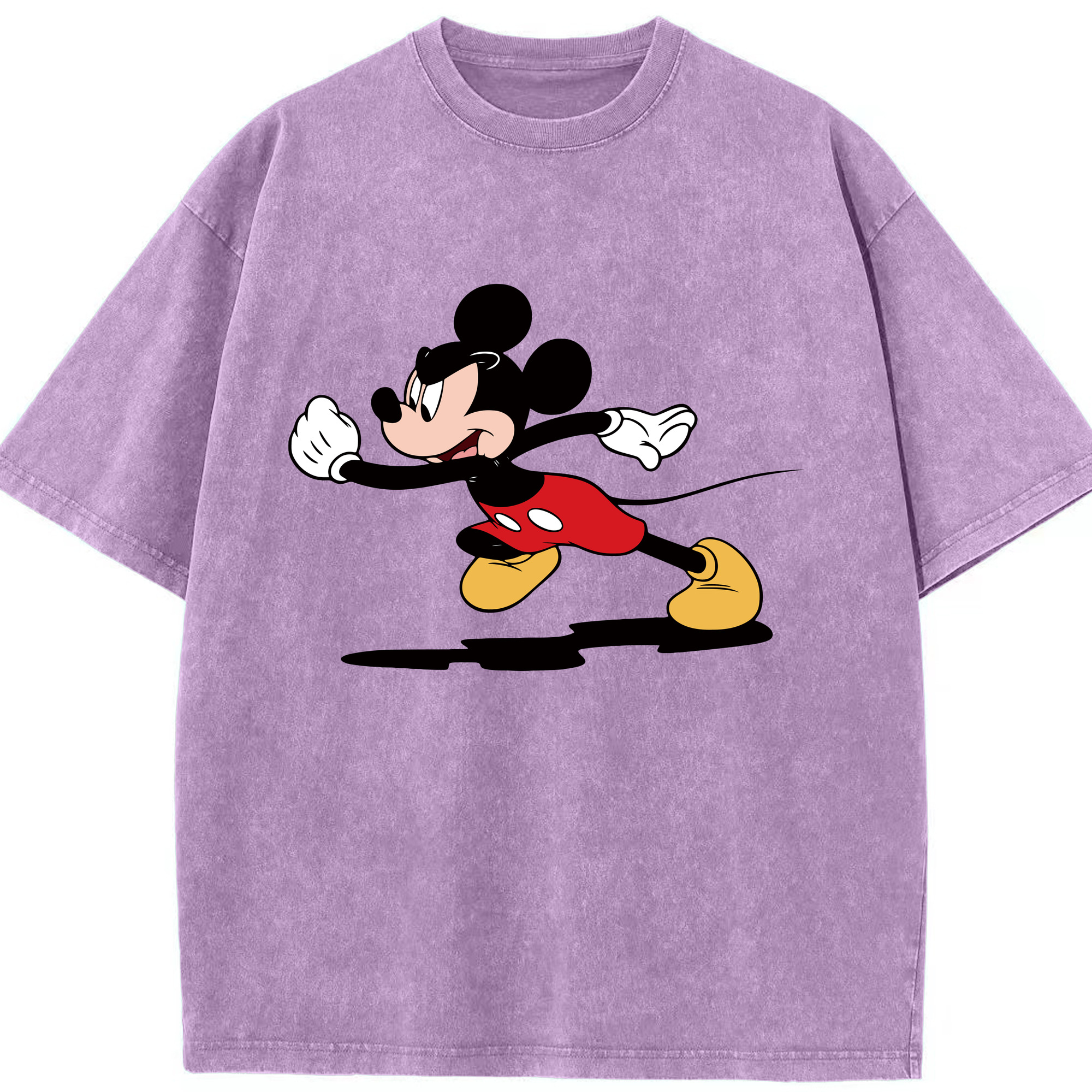 （画像用） ミッキーマウス Mickey Mouse 綿100% ヴィンテージ風 半袖Tシャツ（フロントプリント）