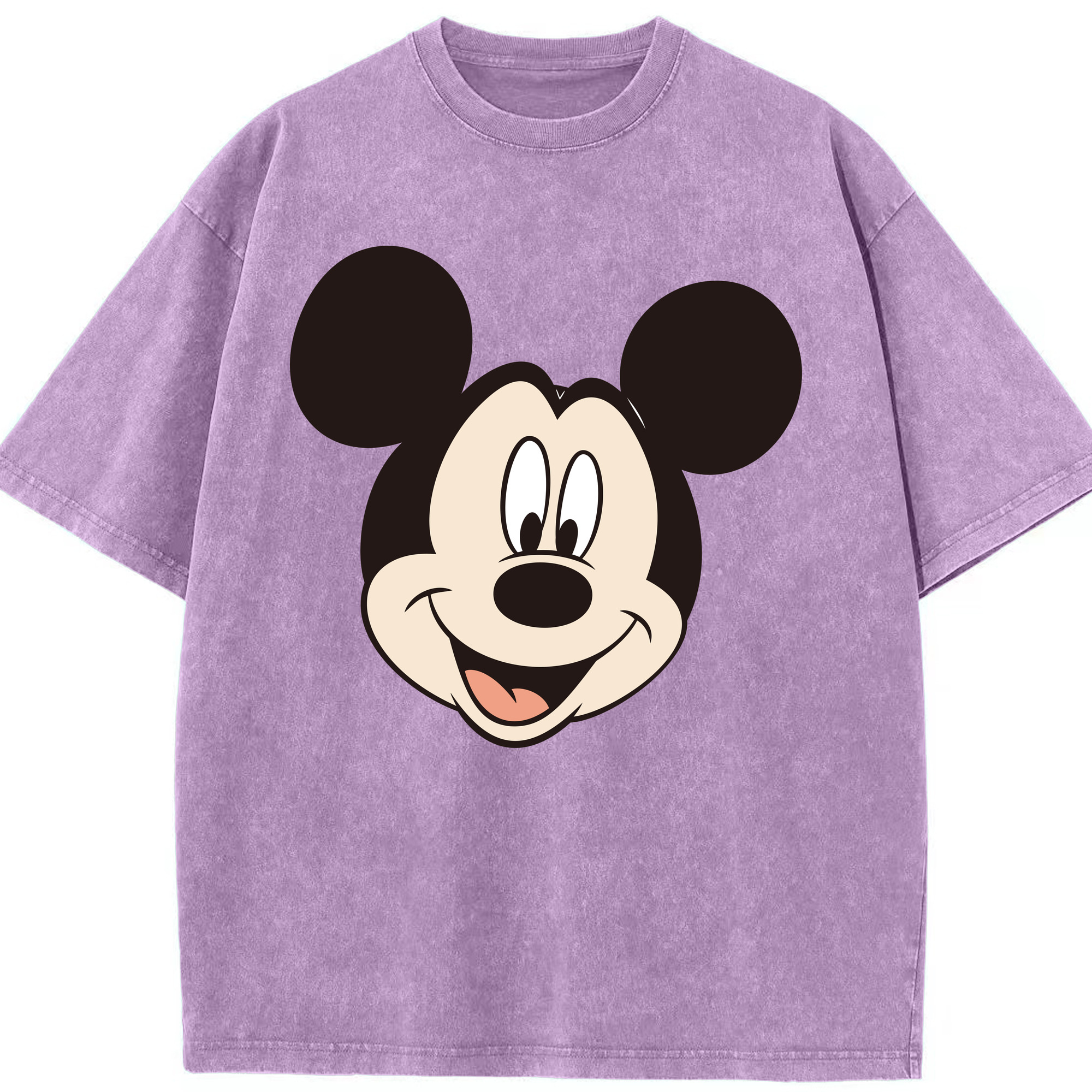 （画像用） ミッキーマウス Mickey Mouse 綿100% ヴィンテージ風 半袖Tシャツ（フロントプリント）