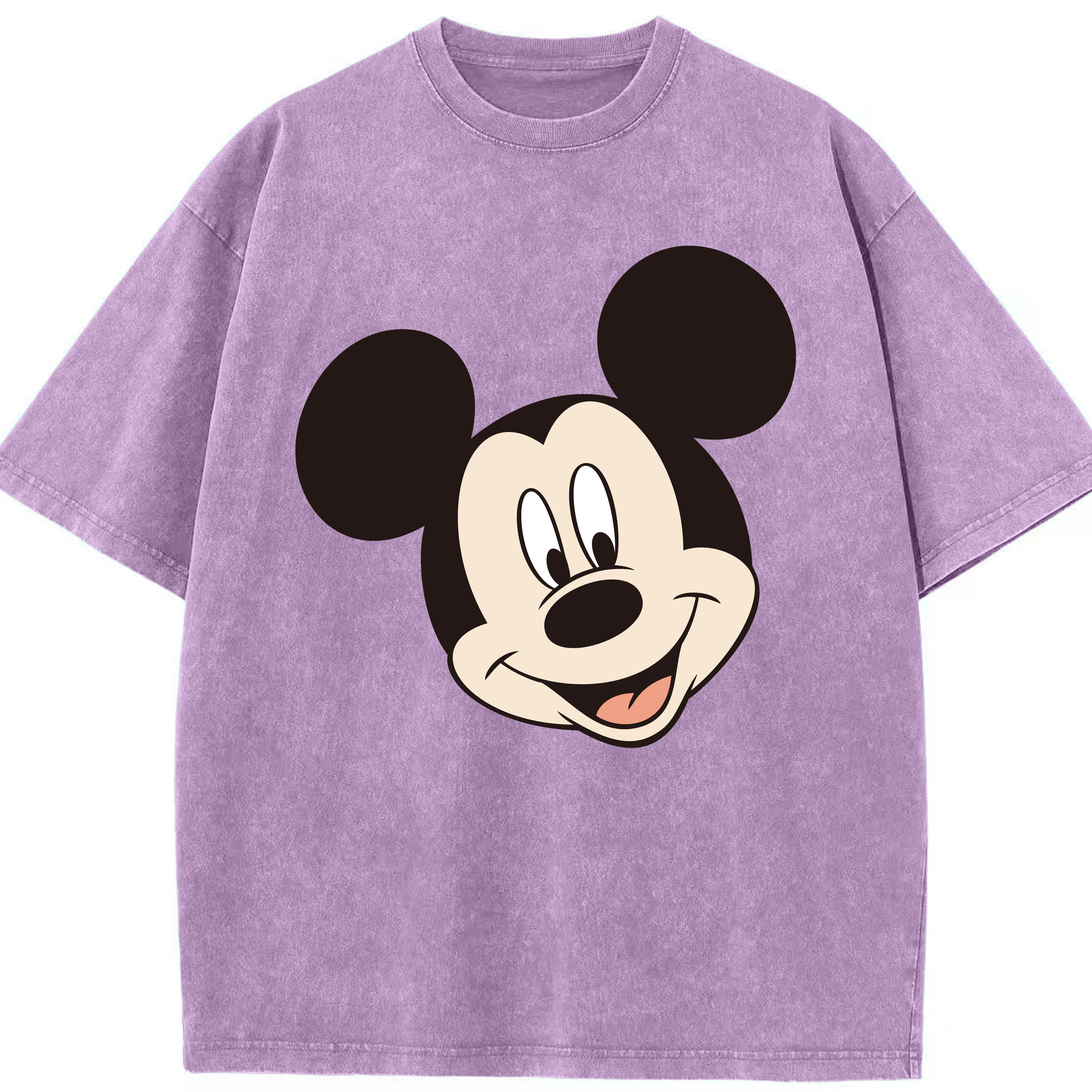 （画像用） ミッキーマウス Mickey Mouse 綿100% ヴィンテージ風 半袖Tシャツ（フロントプリント）