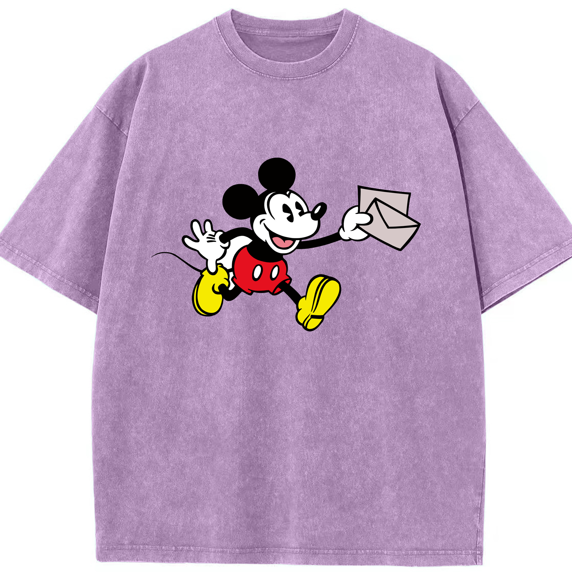 （画像用） ミッキーマウス Mickey Mouse 綿100% ヴィンテージ風 半袖Tシャツ（フロントプリント）