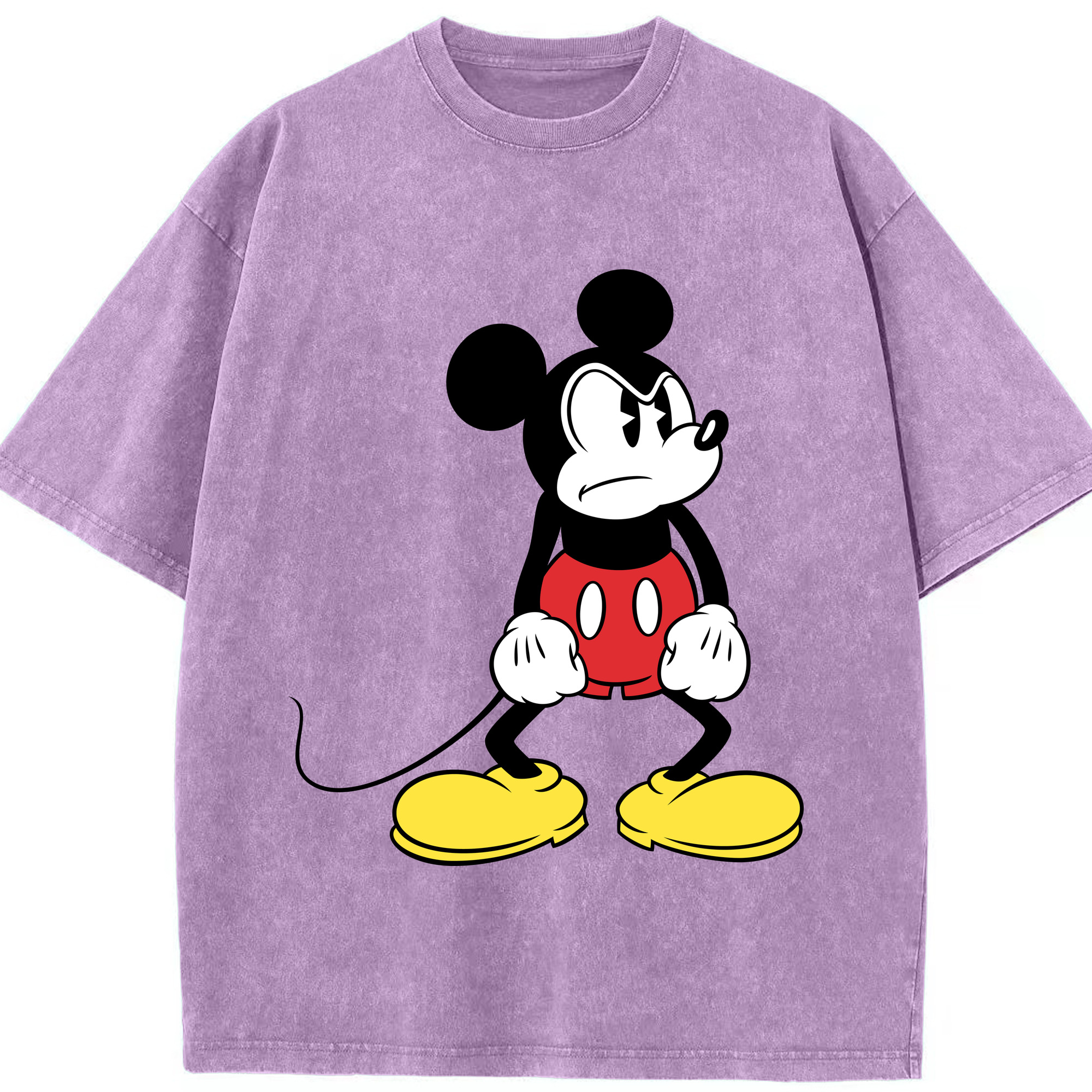 （画像用） ミッキーマウス Mickey Mouse 綿100% ヴィンテージ風 半袖Tシャツ（フロントプリント）