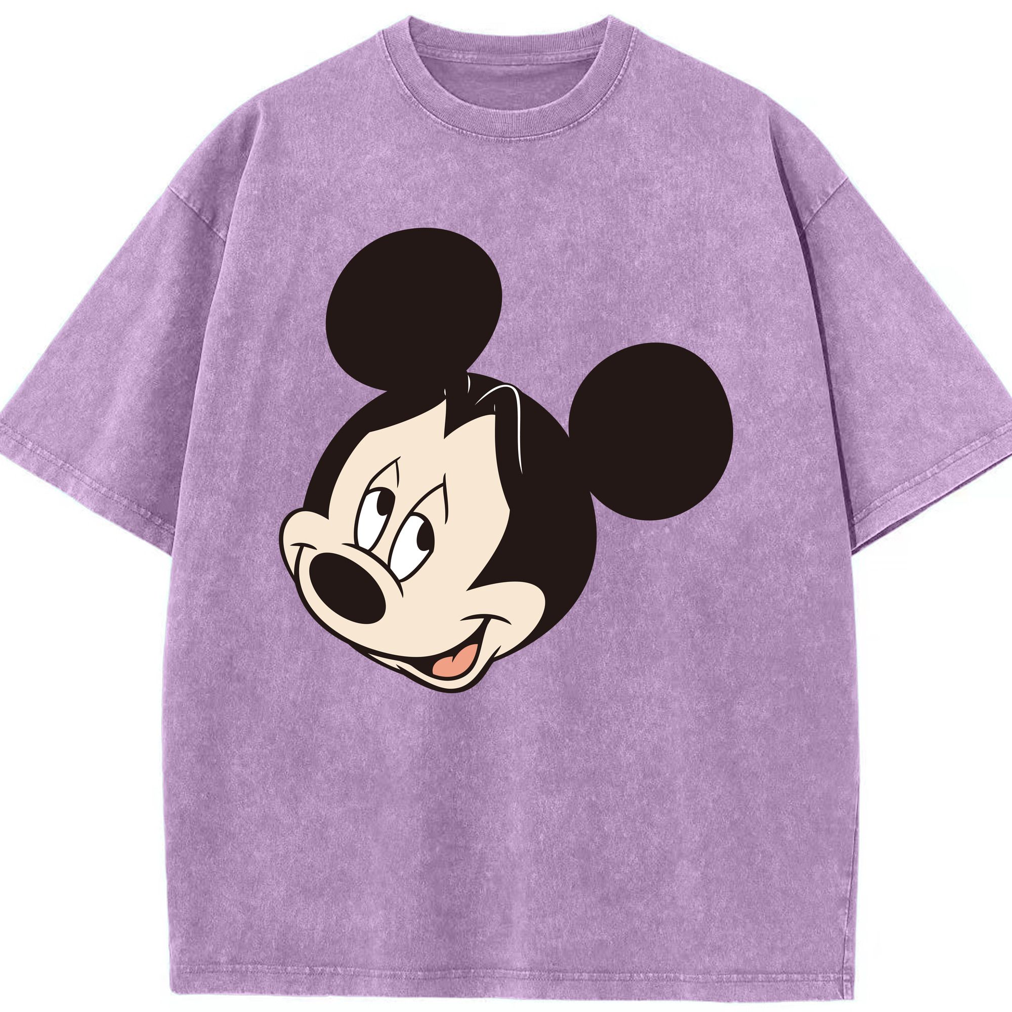 （画像用） ミッキーマウス Mickey Mouse 綿100% ヴィンテージ風 半袖Tシャツ（フロントプリント）