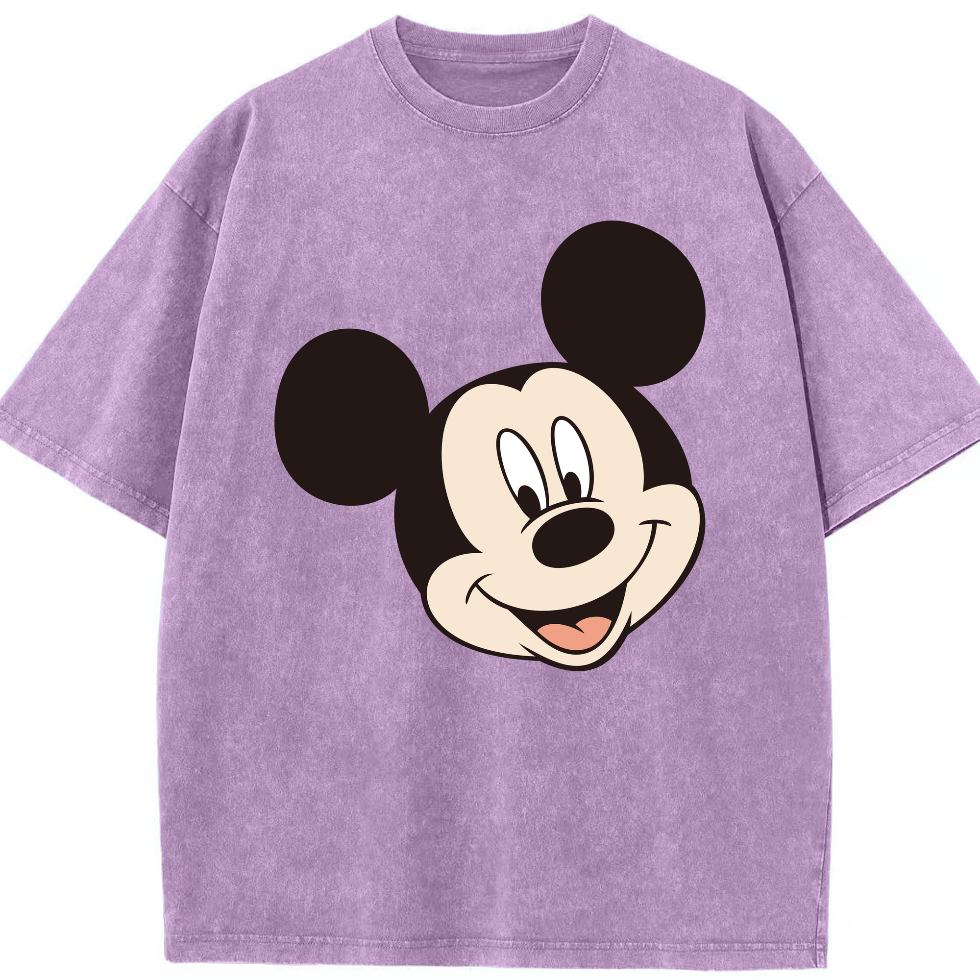 （画像用） ミッキーマウス Mickey Mouse 綿100% ヴィンテージ風 半袖Tシャツ（フロントプリント）
