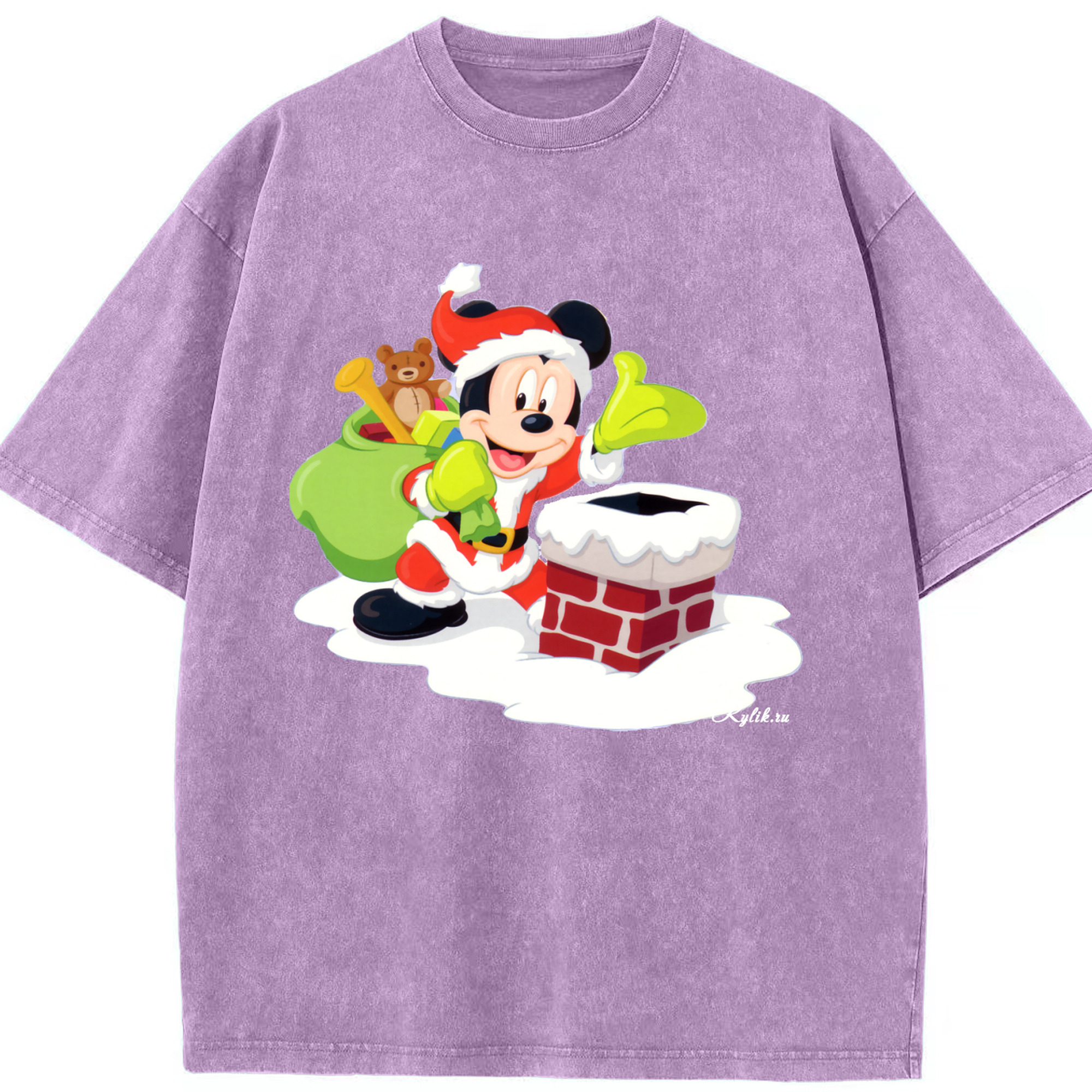 （画像用） ミッキーマウス Mickey Mouse 綿100% ヴィンテージ風 半袖Tシャツ（フロントプリント）