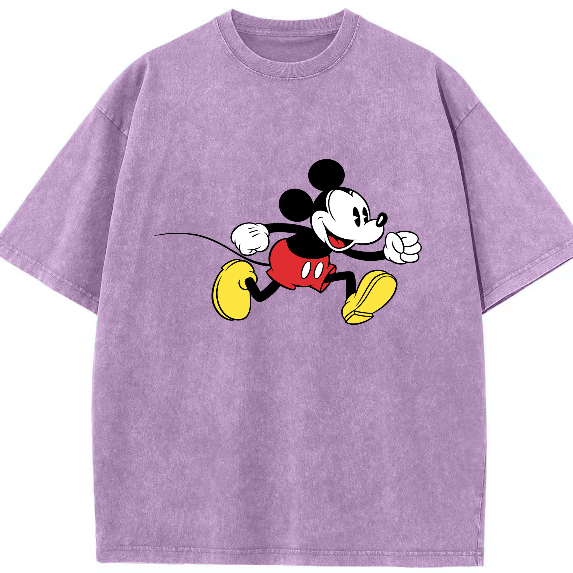 （画像用） ミッキーマウス Mickey Mouse 綿100% ヴィンテージ風 半袖Tシャツ（フロントプリント）