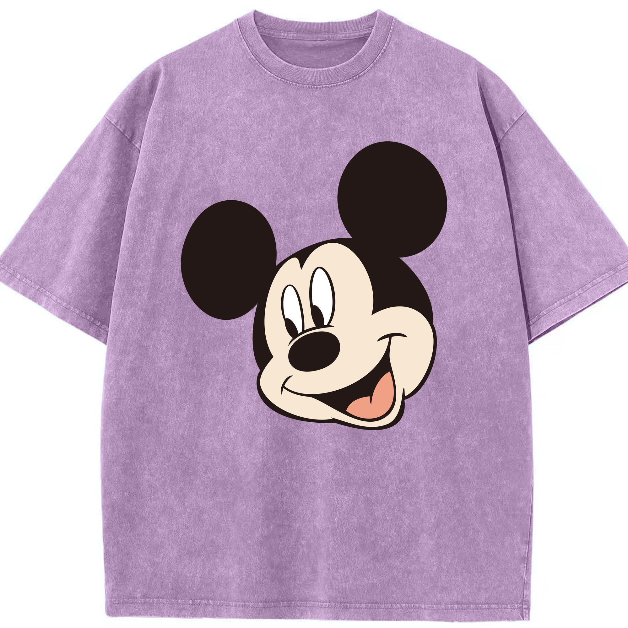 （画像用） ミッキーマウス Mickey Mouse 綿100% ヴィンテージ風 半袖Tシャツ（フロントプリント）