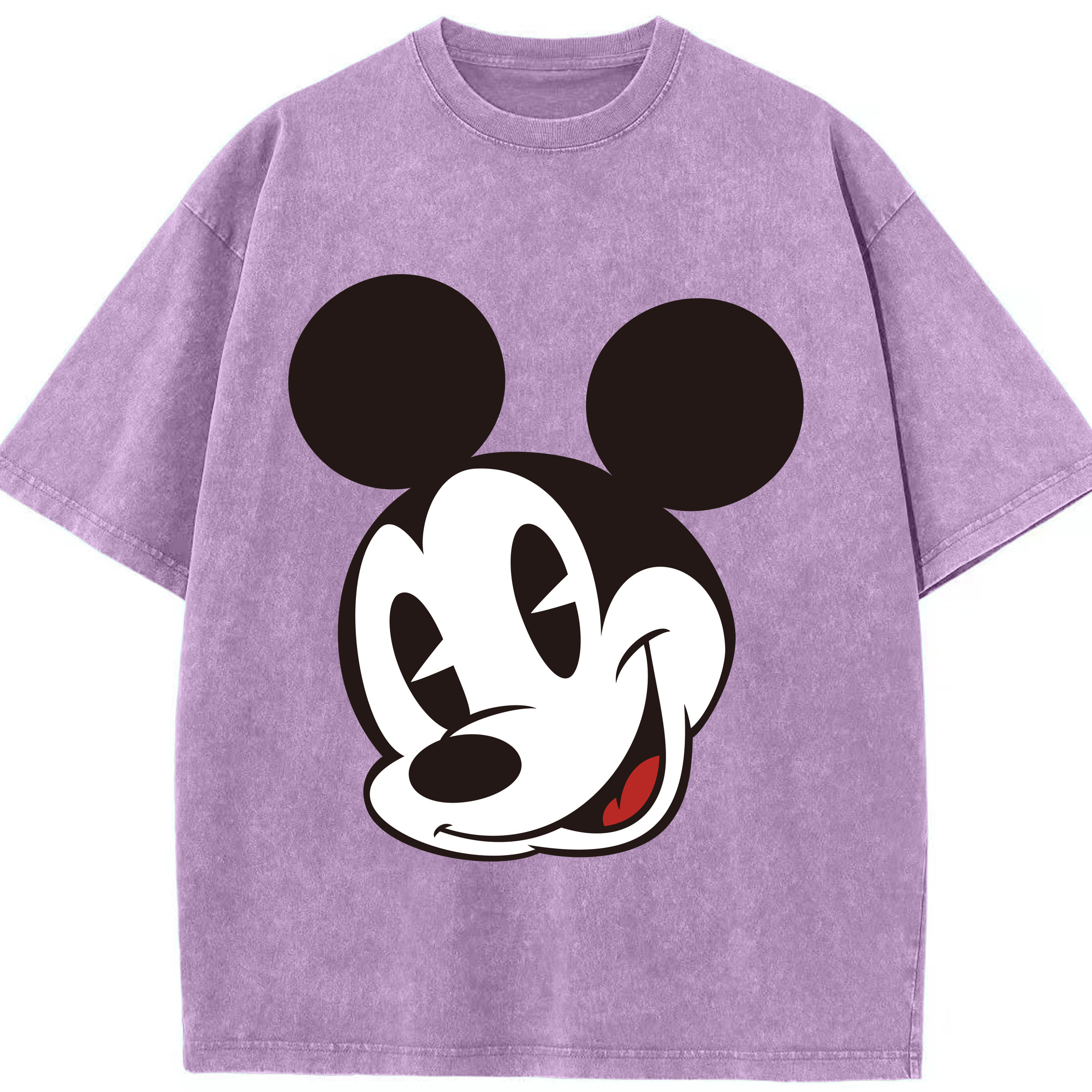 （画像用） ミッキーマウス Mickey Mouse 綿100% ヴィンテージ風 半袖Tシャツ（フロントプリント）