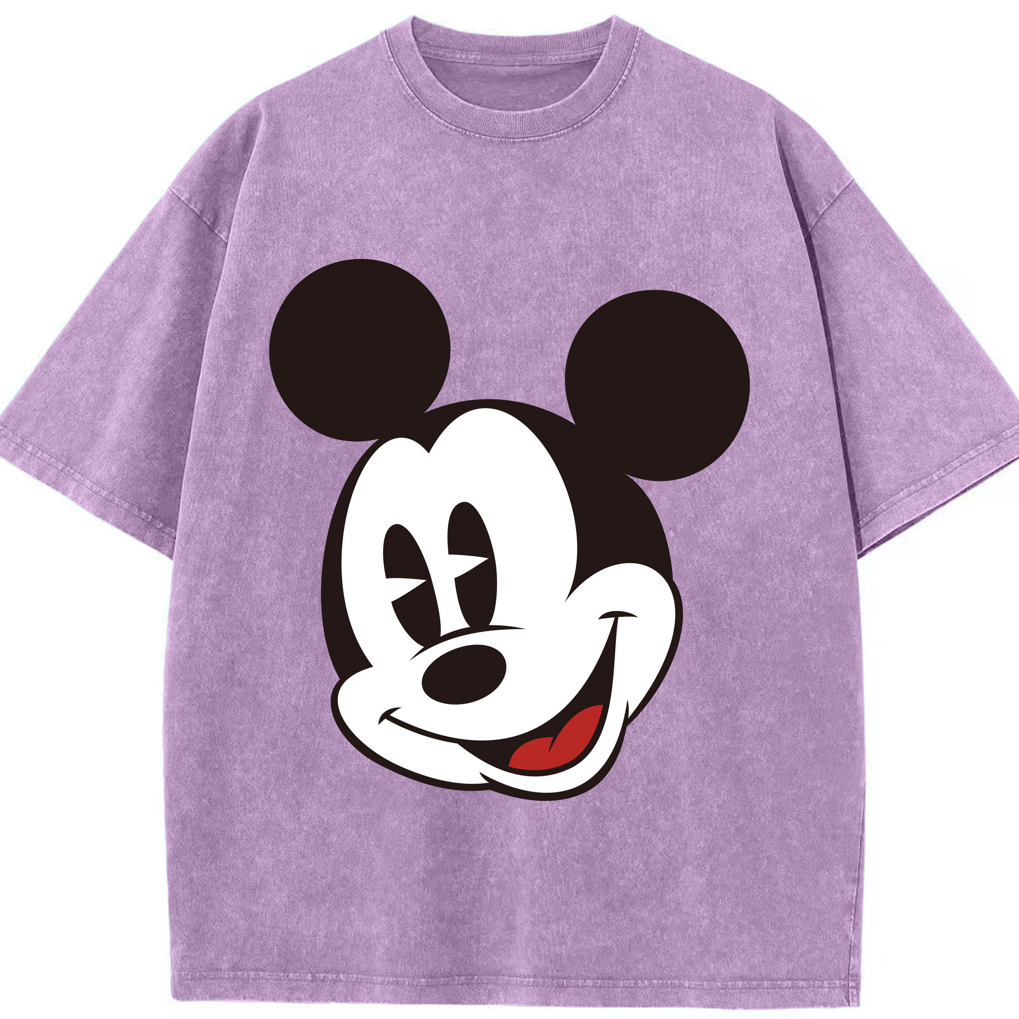 （画像用） ミッキーマウス Mickey Mouse 綿100% ヴィンテージ風 半袖Tシャツ（フロントプリント）