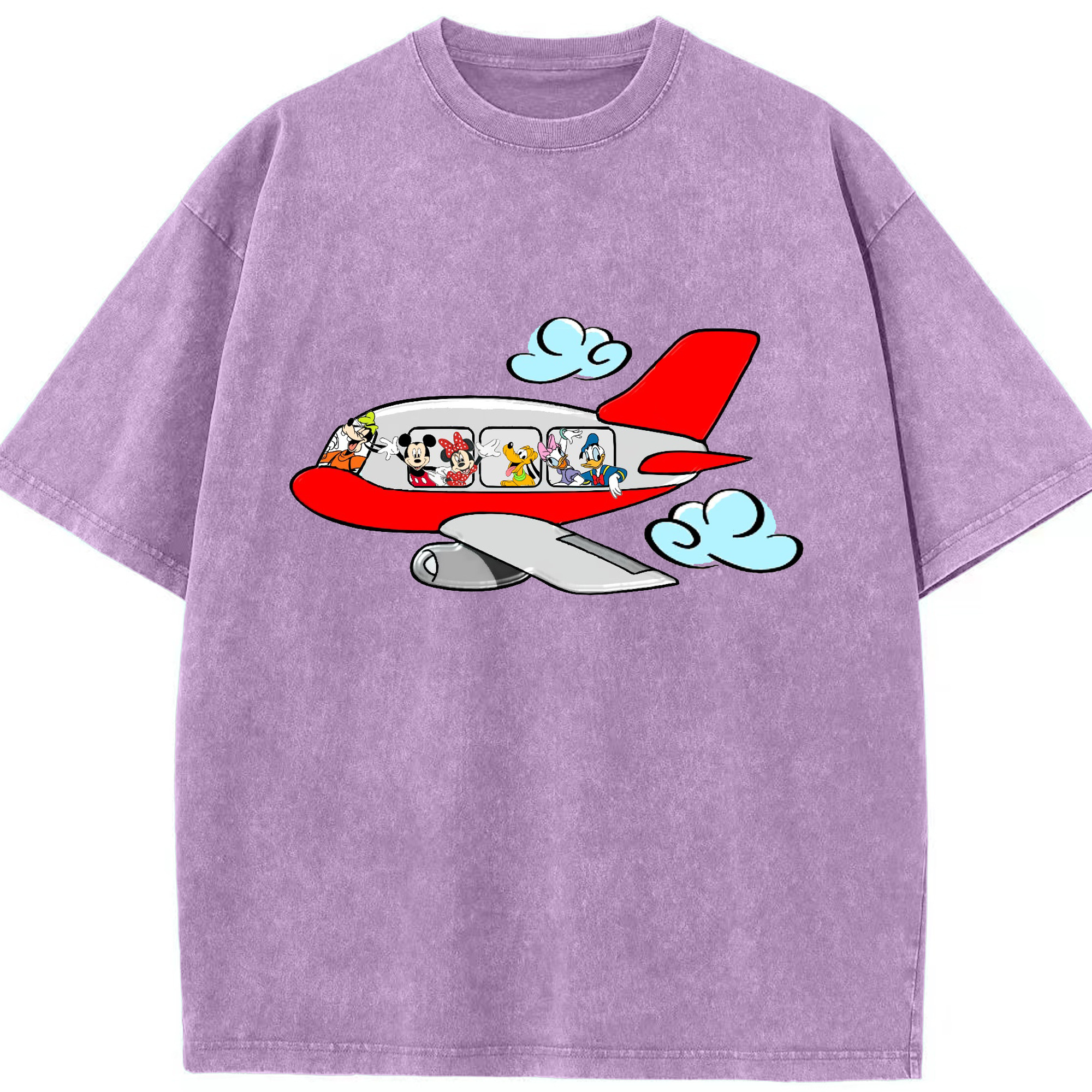 （画像用） ミッキーマウス Mickey Mouse 綿100% ヴィンテージ風 半袖Tシャツ（フロントプリント）
