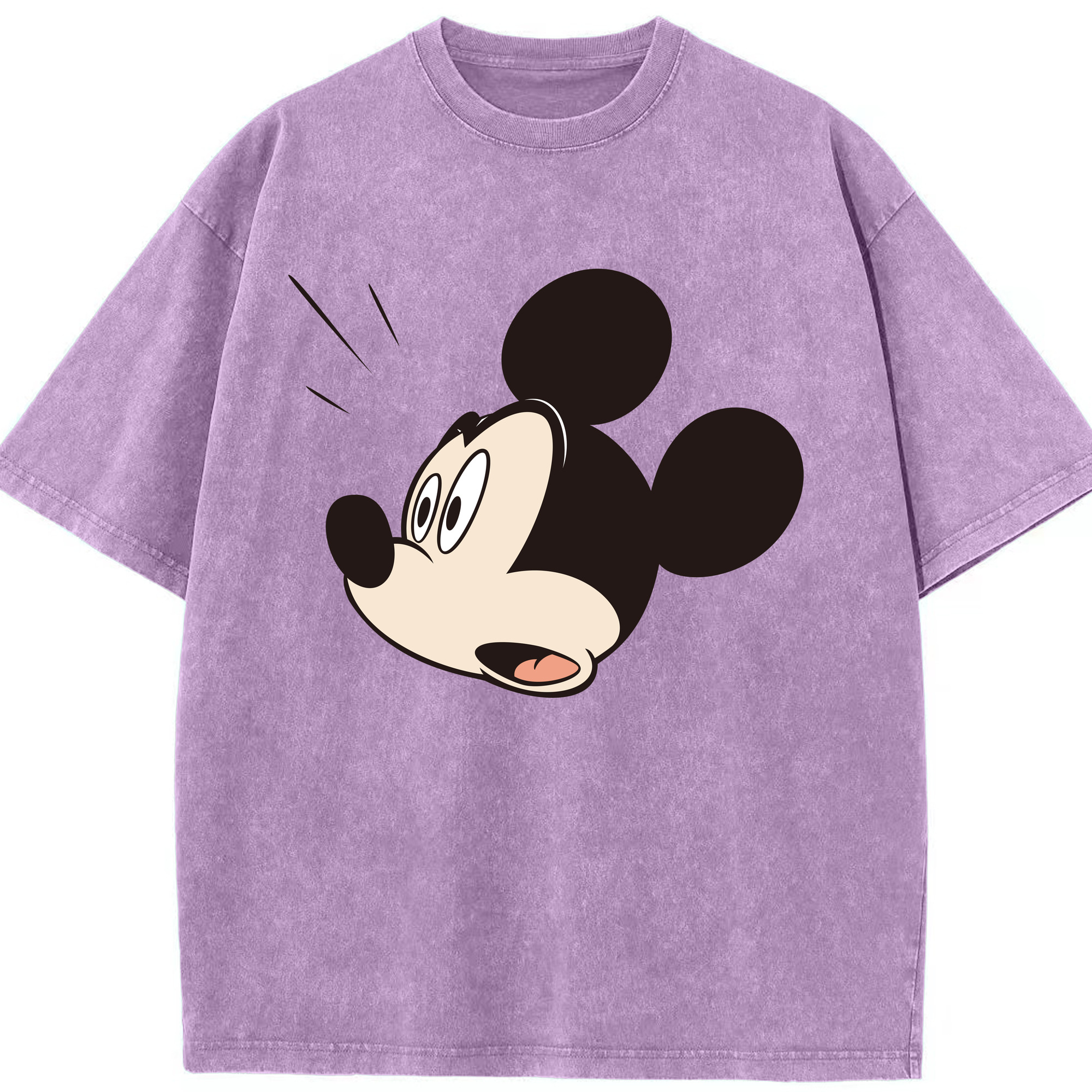 （画像用） ミッキーマウス Mickey Mouse 綿100% ヴィンテージ風 半袖Tシャツ（フロントプリント）