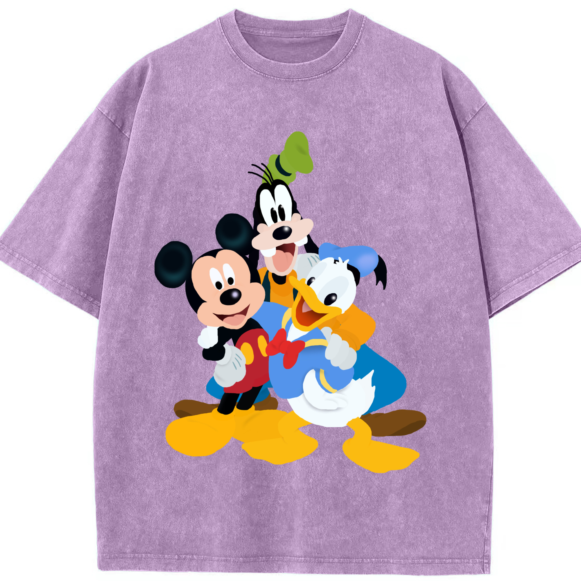 （画像用） ミッキーマウス Mickey Mouse 綿100% ヴィンテージ風 半袖Tシャツ（フロントプリント）