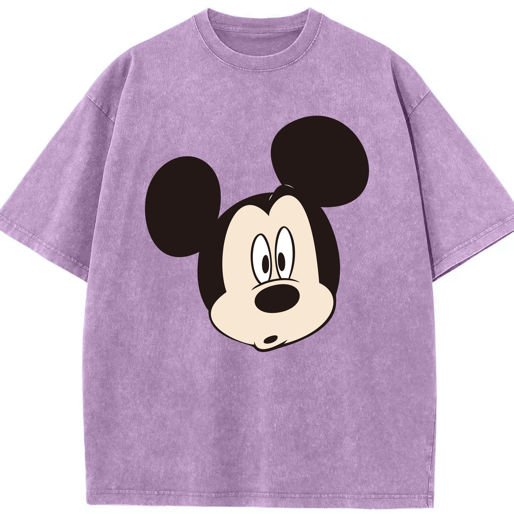 （画像用） ミッキーマウス Mickey Mouse 綿100% ヴィンテージ風 半袖Tシャツ（フロントプリント）