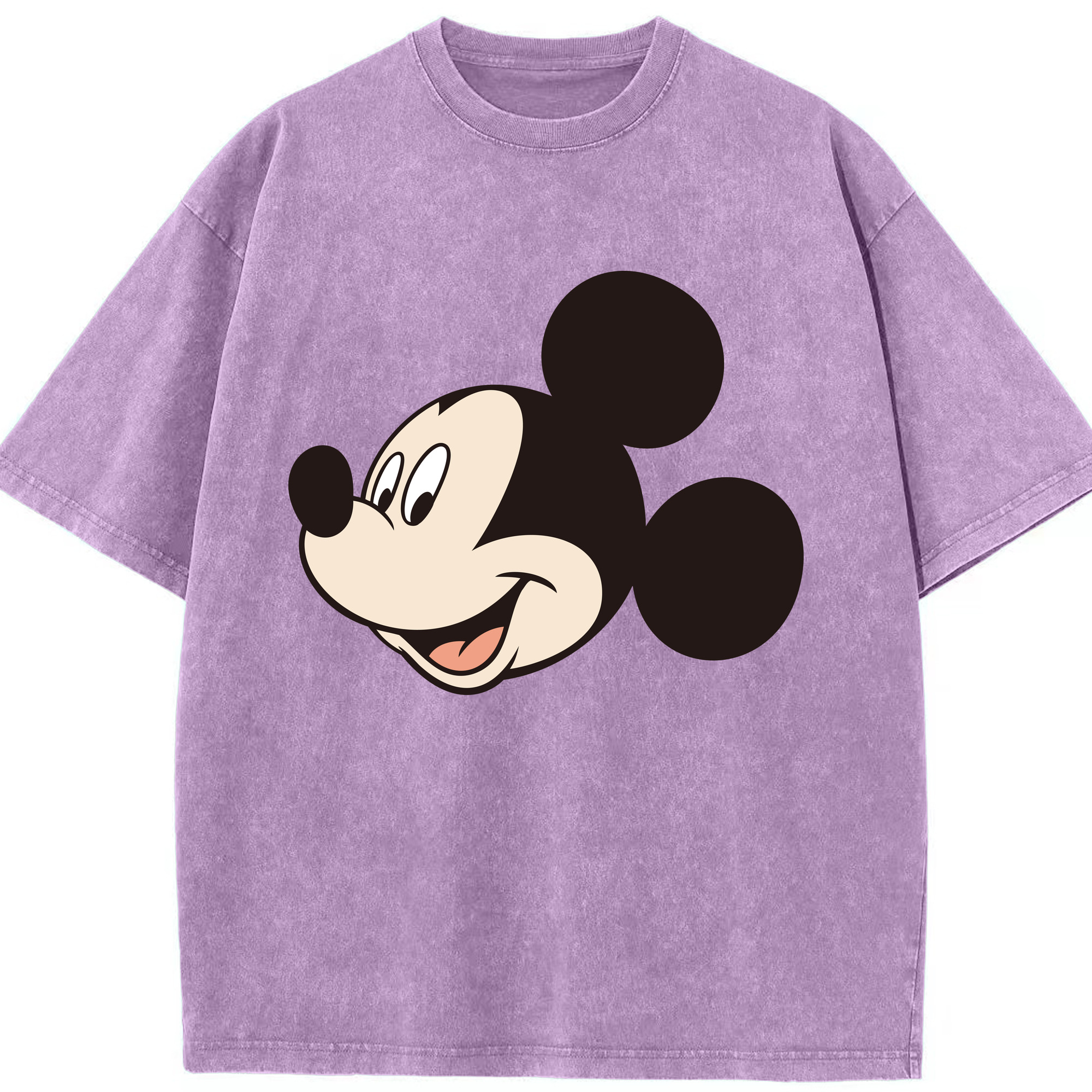 （画像用） ミッキーマウス Mickey Mouse 綿100% ヴィンテージ風 半袖Tシャツ（フロントプリント）