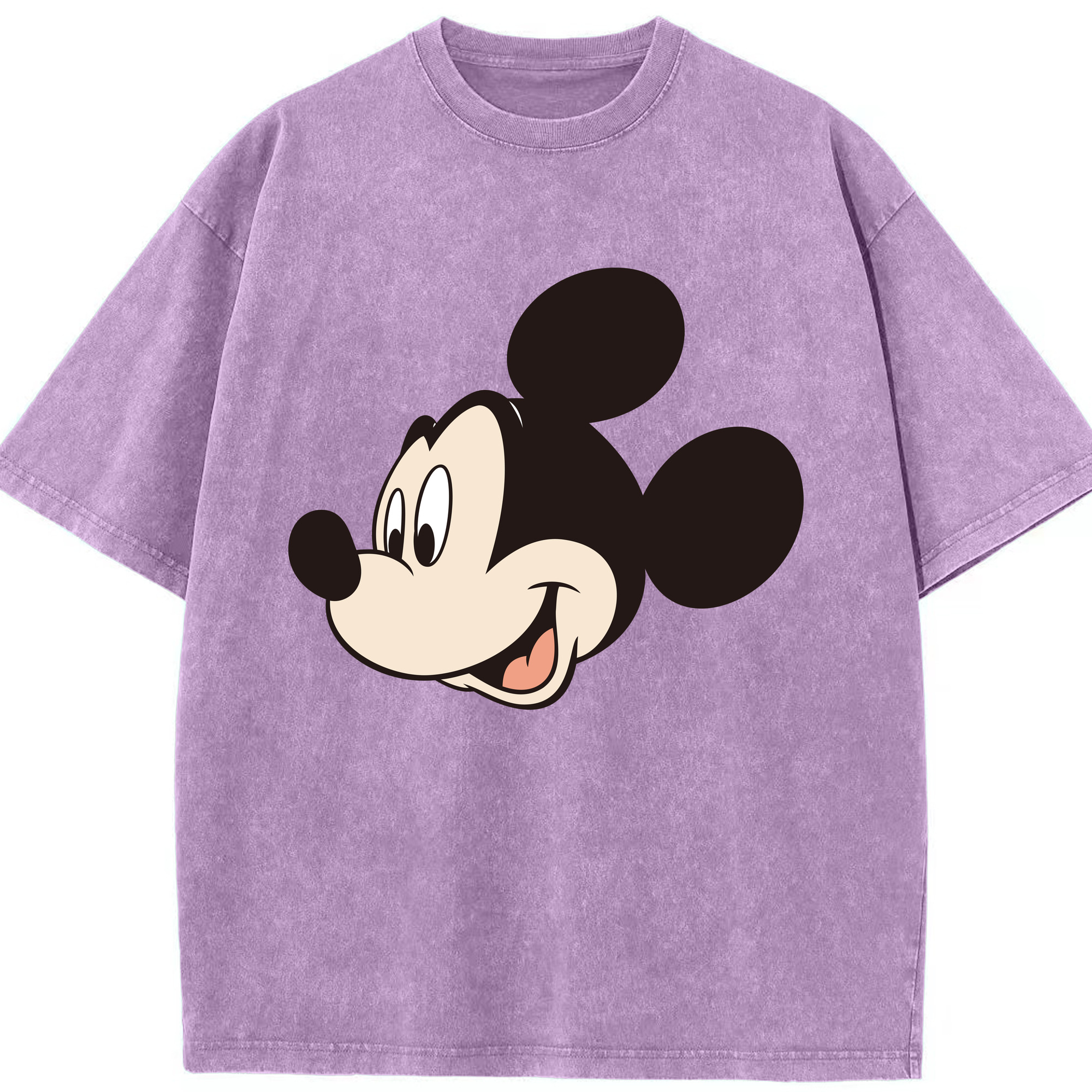 （画像用） ミッキーマウス Mickey Mouse 綿100% ヴィンテージ風 半袖Tシャツ（フロントプリント）