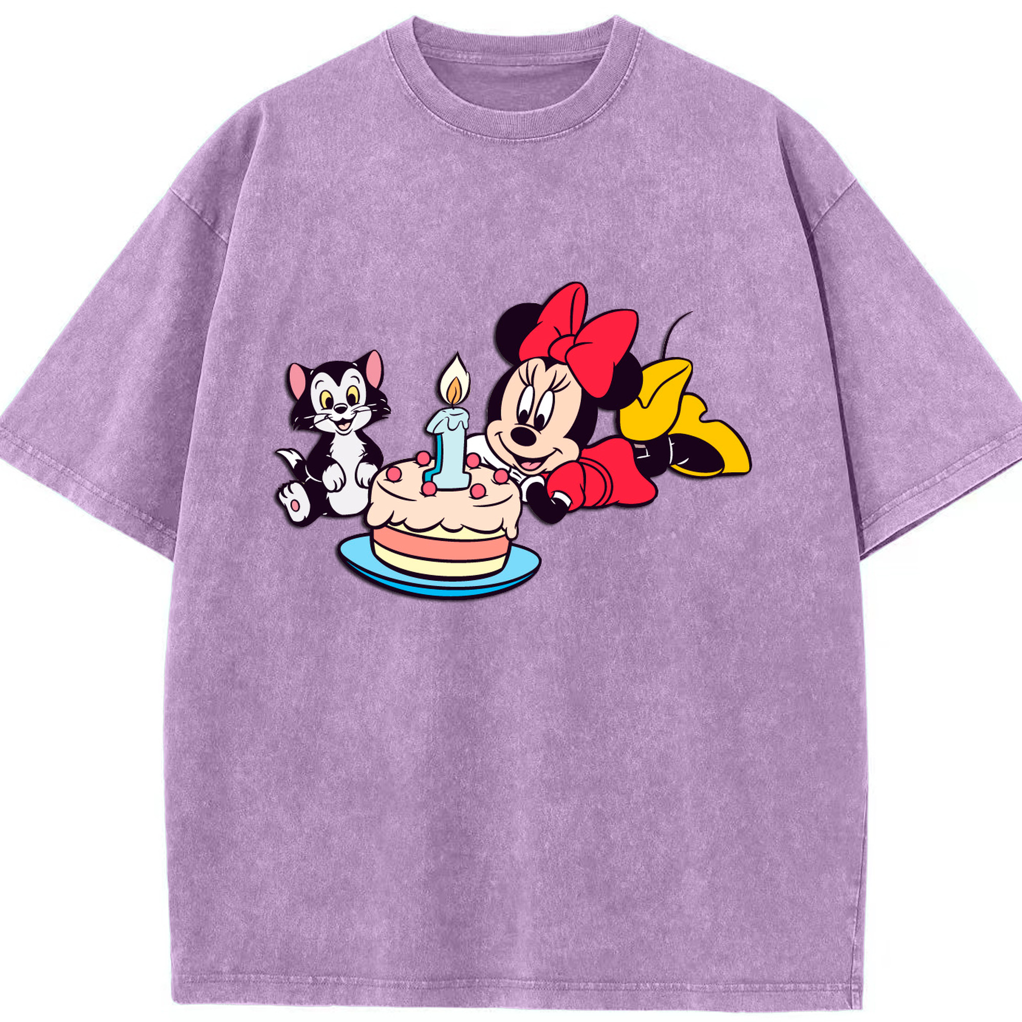 （画像用） ミッキーマウス Mickey Mouse 綿100% ヴィンテージ風 半袖Tシャツ（フロントプリント）