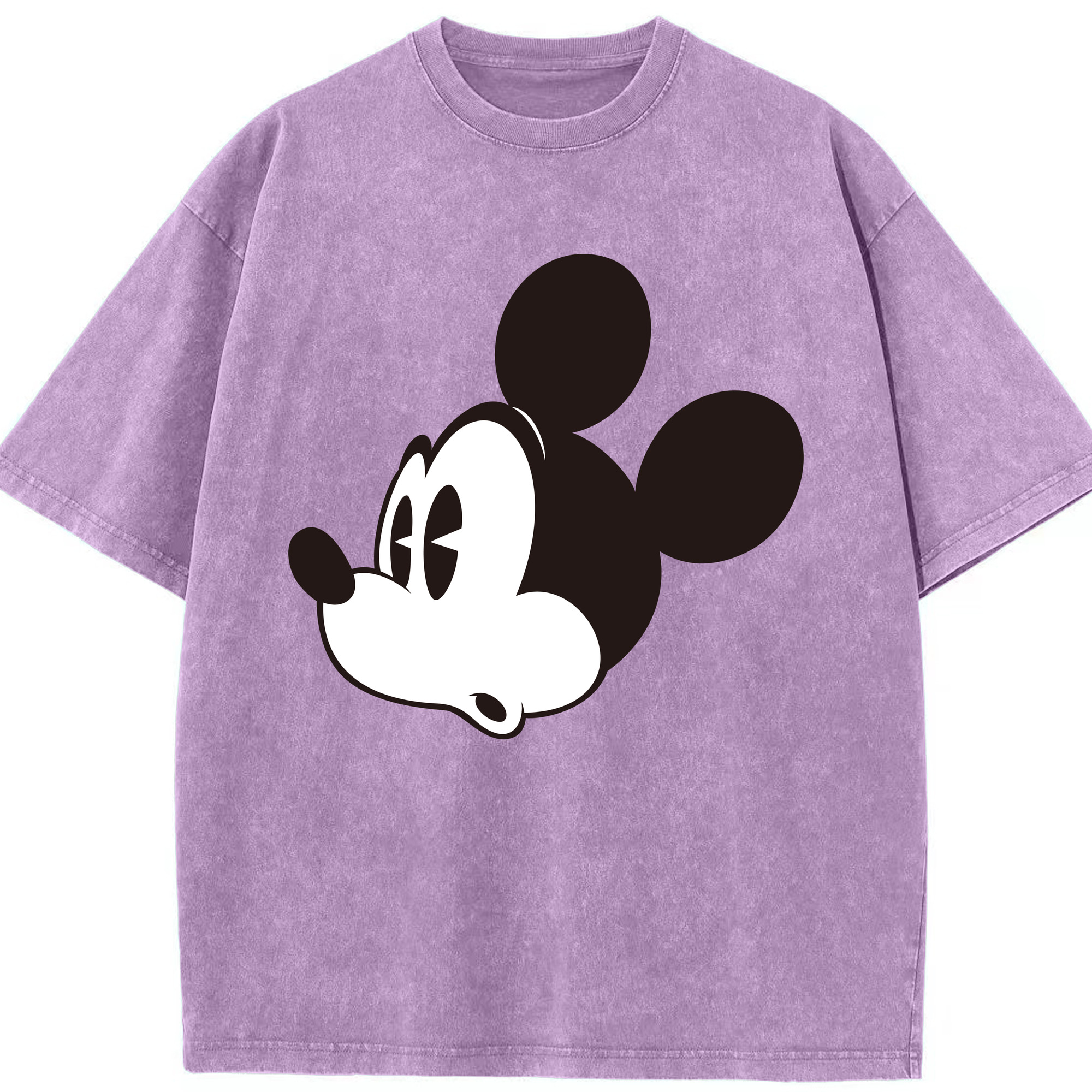 （画像用） ミッキーマウス Mickey Mouse 綿100% ヴィンテージ風 半袖Tシャツ（フロントプリント）