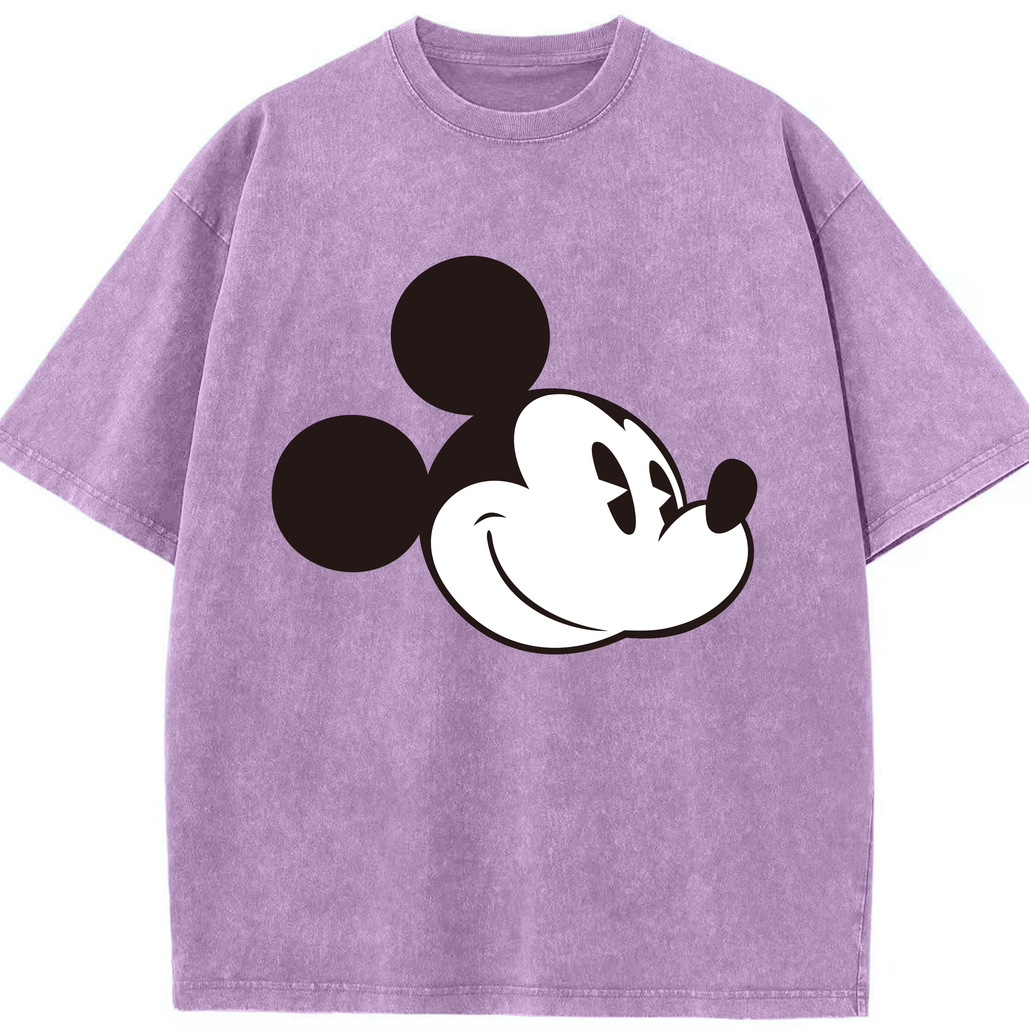 （画像用） ミッキーマウス Mickey Mouse 綿100% ヴィンテージ風 半袖Tシャツ（フロントプリント）