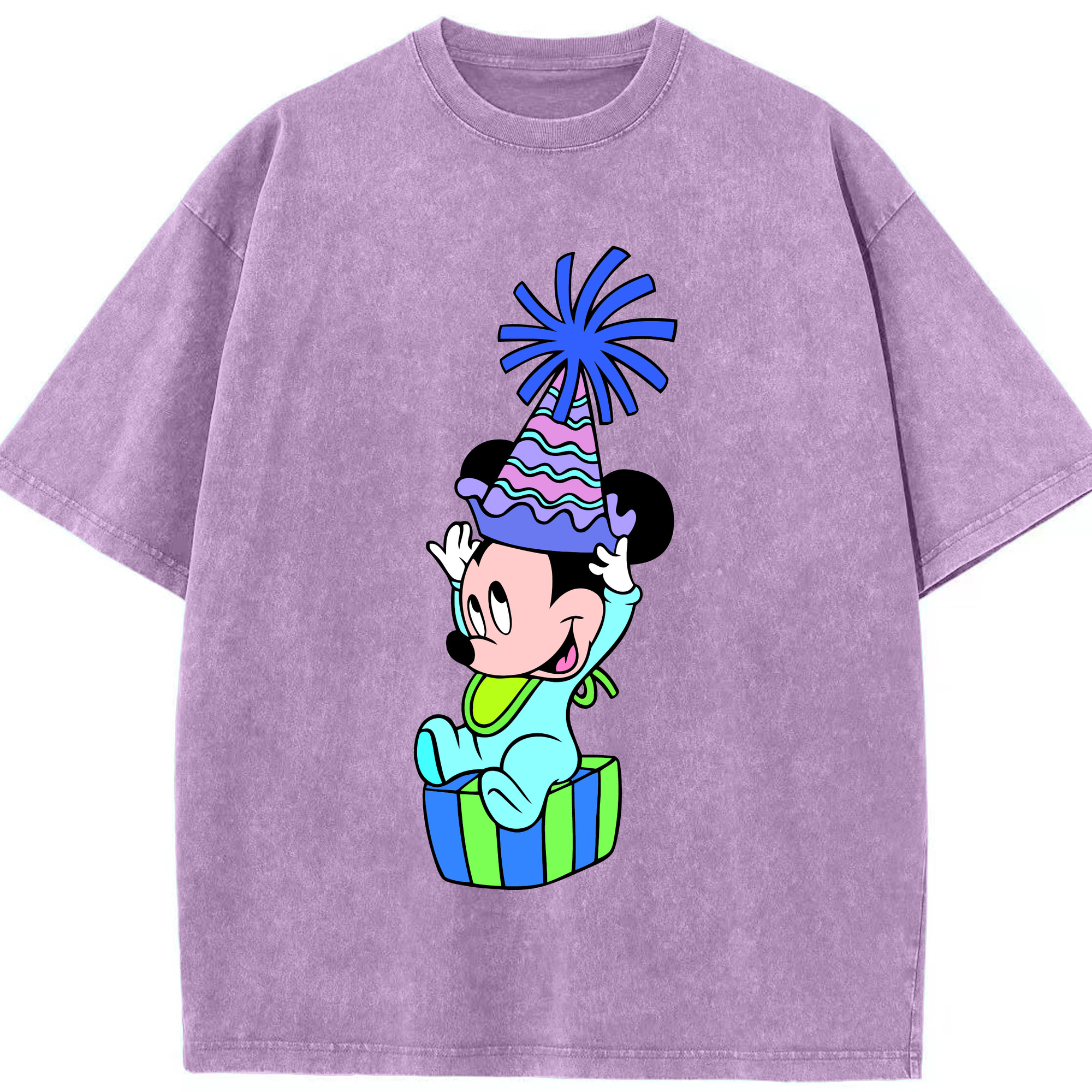 （画像用） ミッキーマウス Mickey Mouse 綿100% ヴィンテージ風 半袖Tシャツ（フロントプリント）
