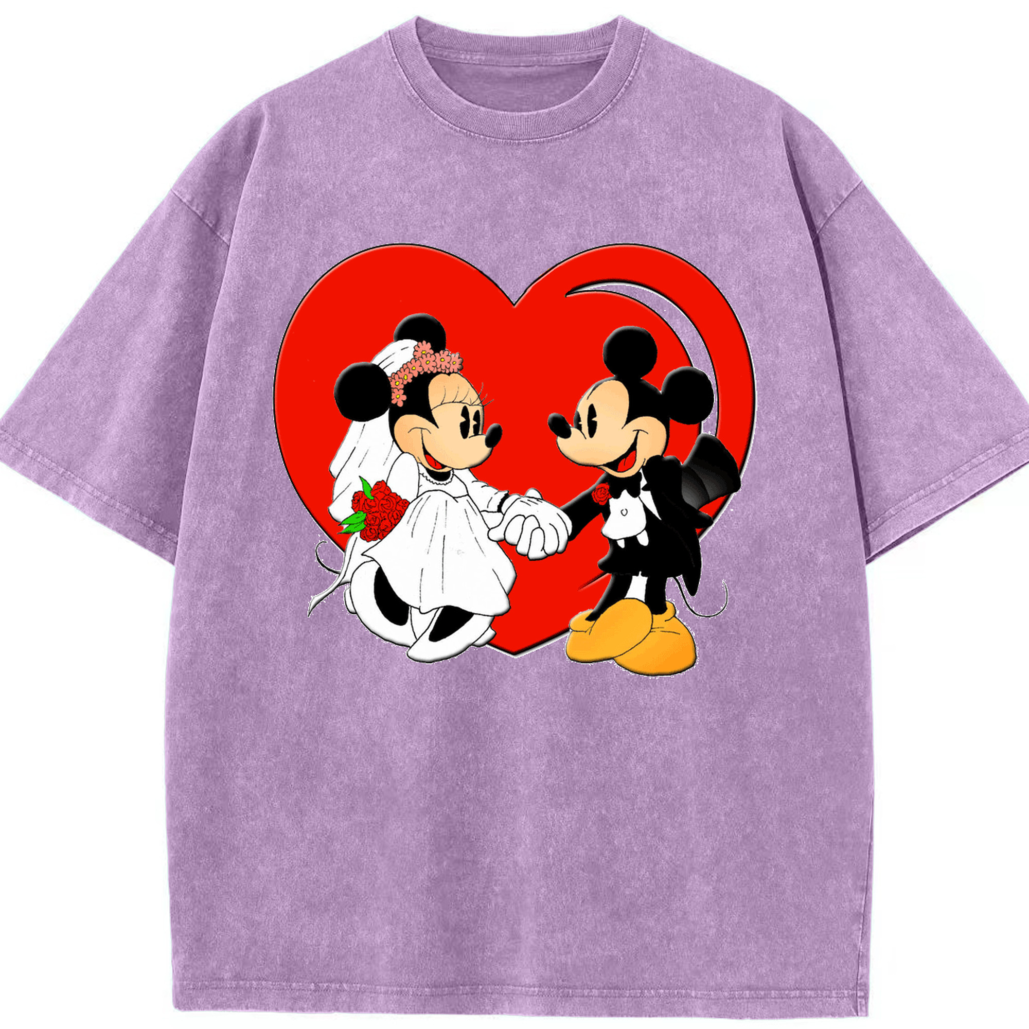 （画像用） ミッキーマウス Mickey Mouse 綿100% ヴィンテージ風 半袖Tシャツ（フロントプリント）
