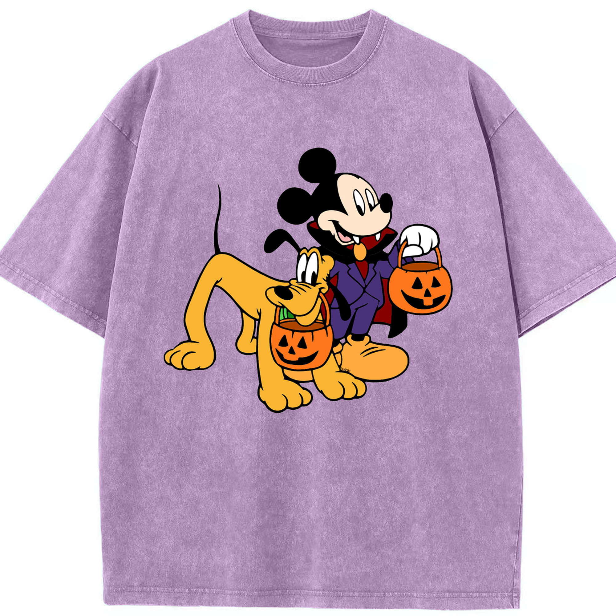 （画像用） ミッキーマウス Mickey Mouse 綿100% ヴィンテージ風 半袖Tシャツ（フロントプリント）