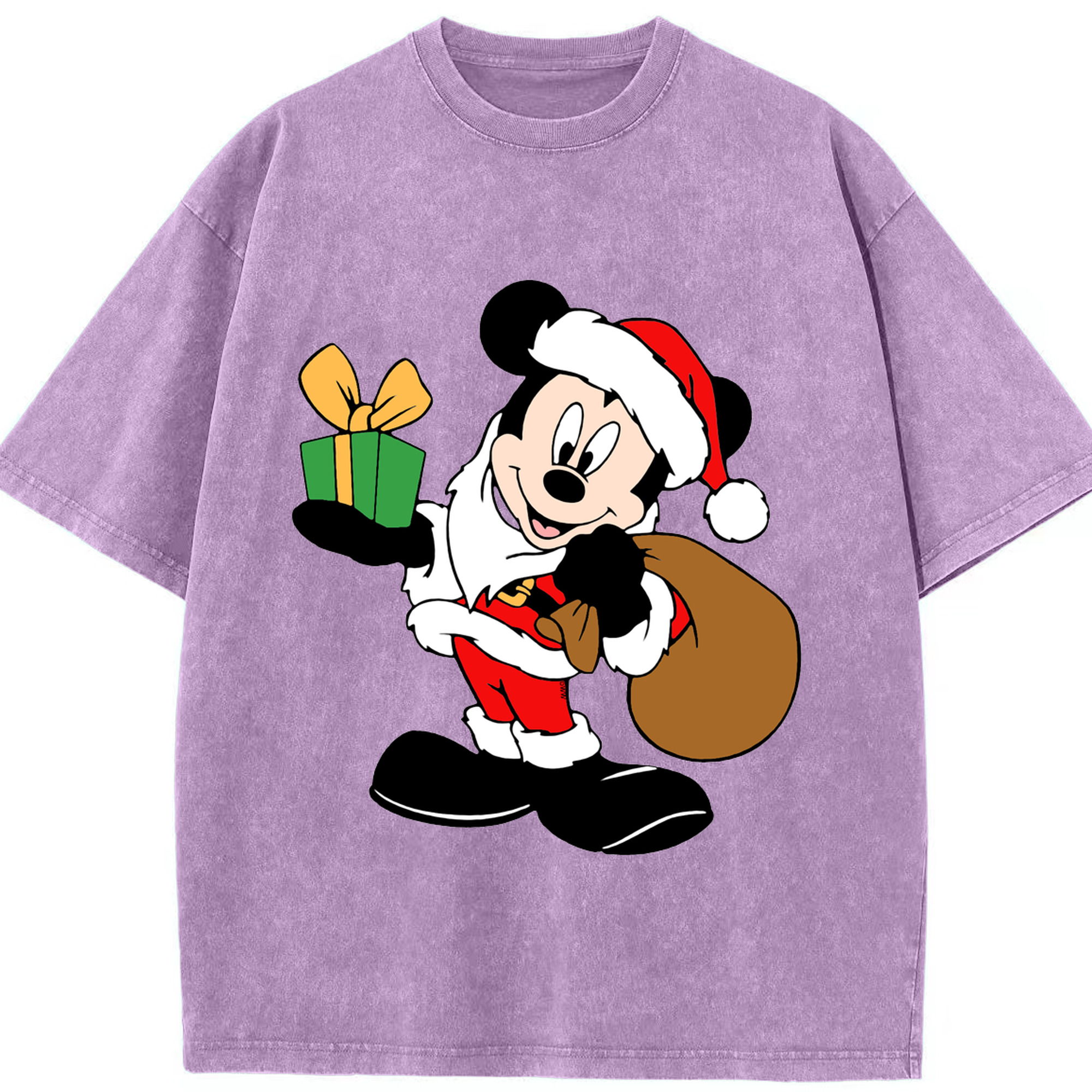 （画像用） ミッキーマウス Mickey Mouse 綿100% ヴィンテージ風 半袖Tシャツ（フロントプリント）