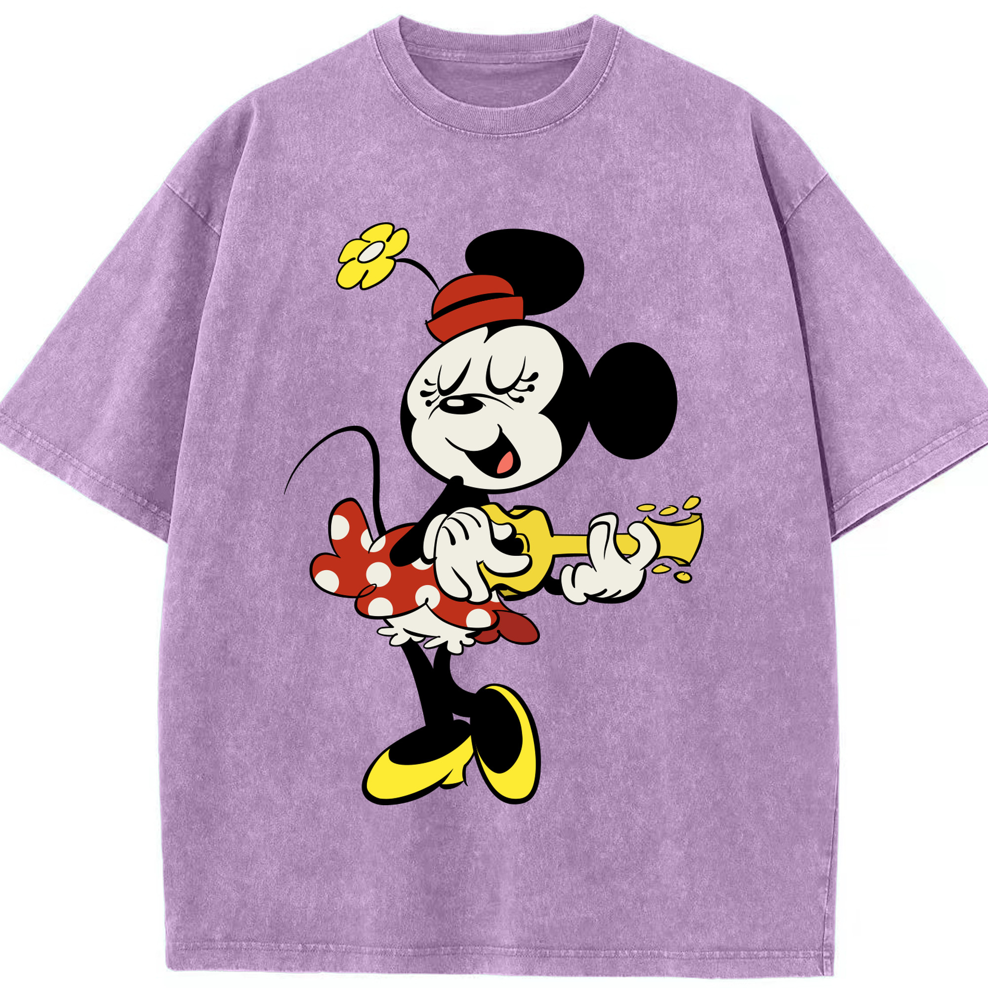 （画像用） ミッキーマウス Mickey Mouse 綿100% ヴィンテージ風 半袖Tシャツ（フロントプリント）