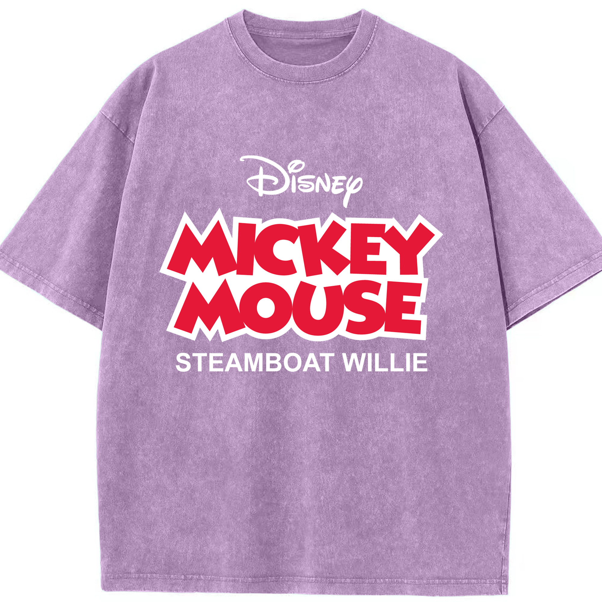 （画像用） ミッキーマウス Mickey Mouse 綿100% ヴィンテージ風 半袖Tシャツ（フロントプリント）