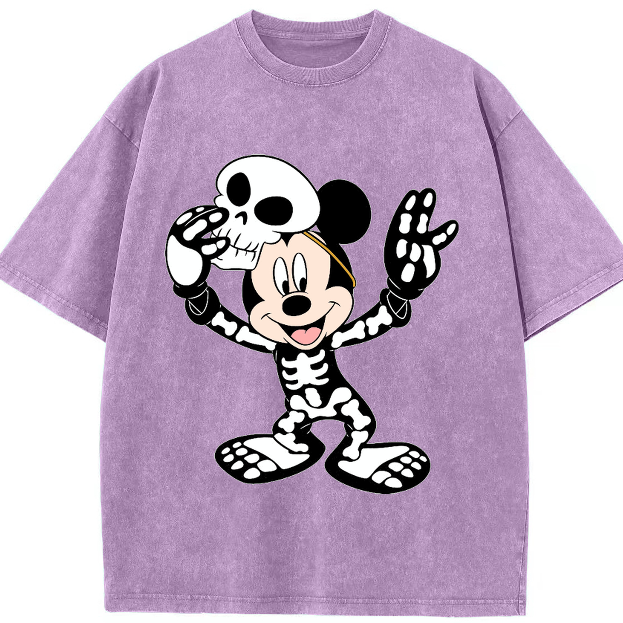 （画像用） ミッキーマウス Mickey Mouse 綿100% ヴィンテージ風 半袖Tシャツ（フロントプリント）