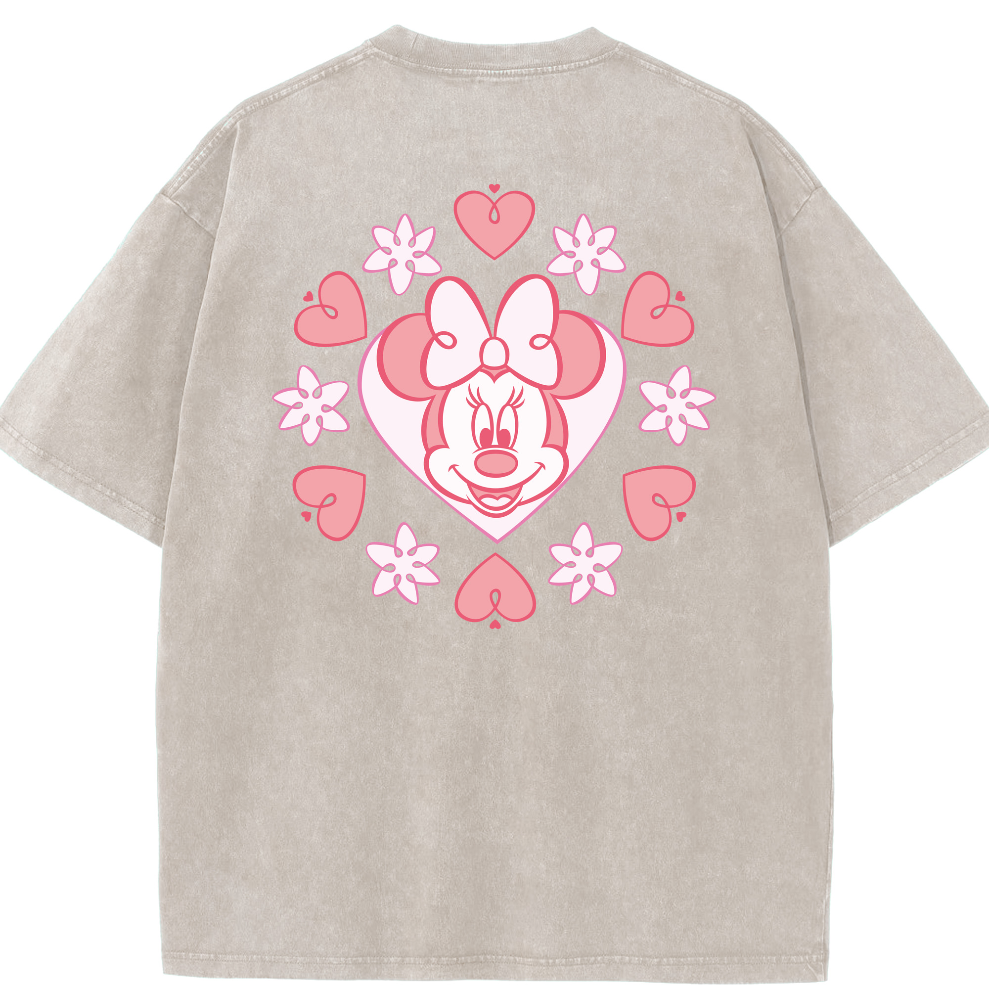 （画像用） ミッキーマウス Mickey Mouse 綿100% ヴィンテージ風 半袖Tシャツ（背面プリント）