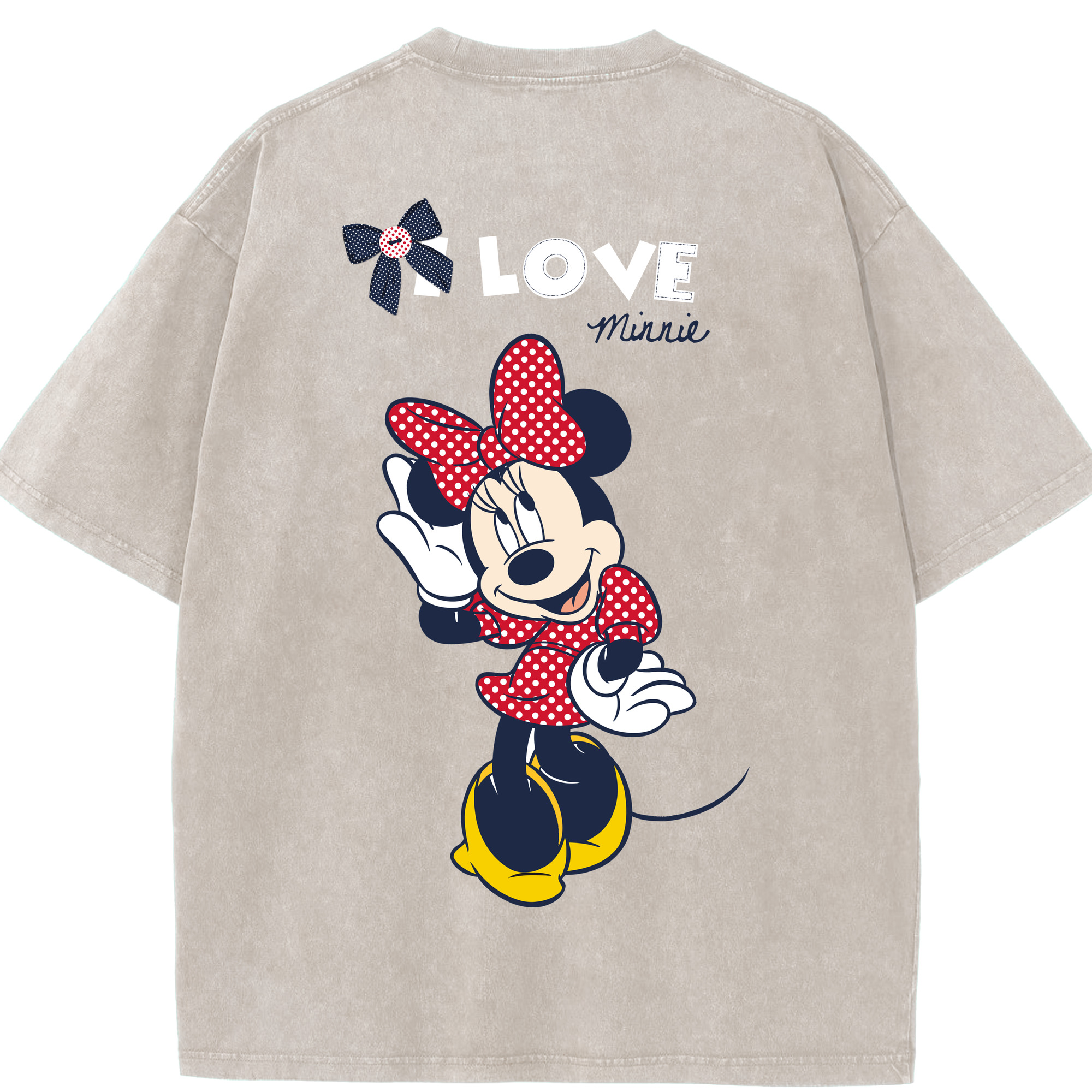 （画像用） ミッキーマウス Mickey Mouse 綿100% ヴィンテージ風 半袖Tシャツ（背面プリント）