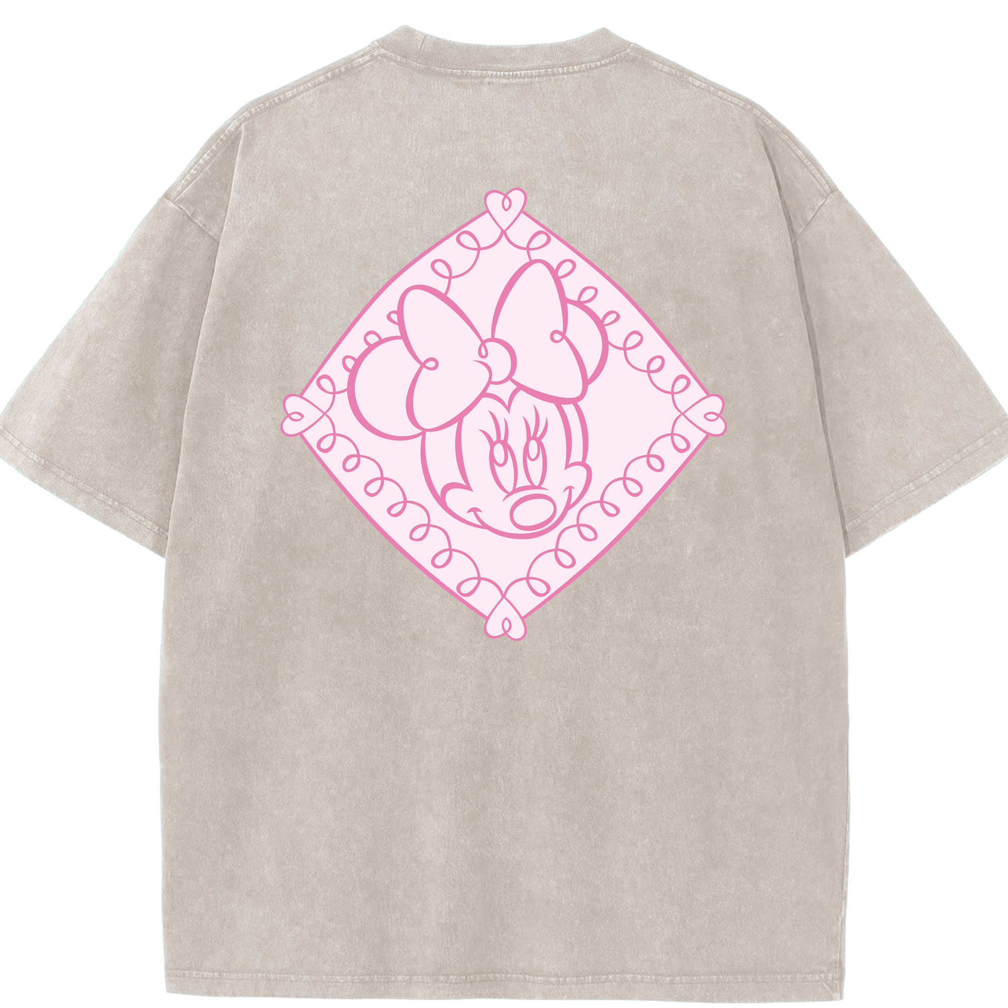 （画像用） ミッキーマウス Mickey Mouse 綿100% ヴィンテージ風 半袖Tシャツ（背面プリント）
