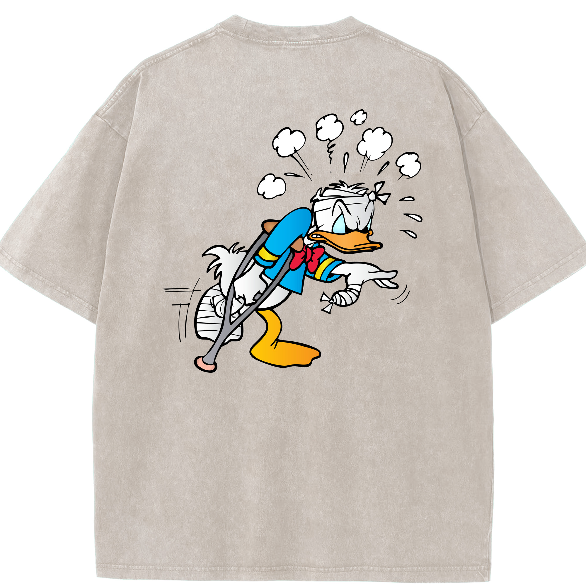 （画像用） ミッキーマウス Mickey Mouse 綿100% ヴィンテージ風 半袖Tシャツ（背面プリント）