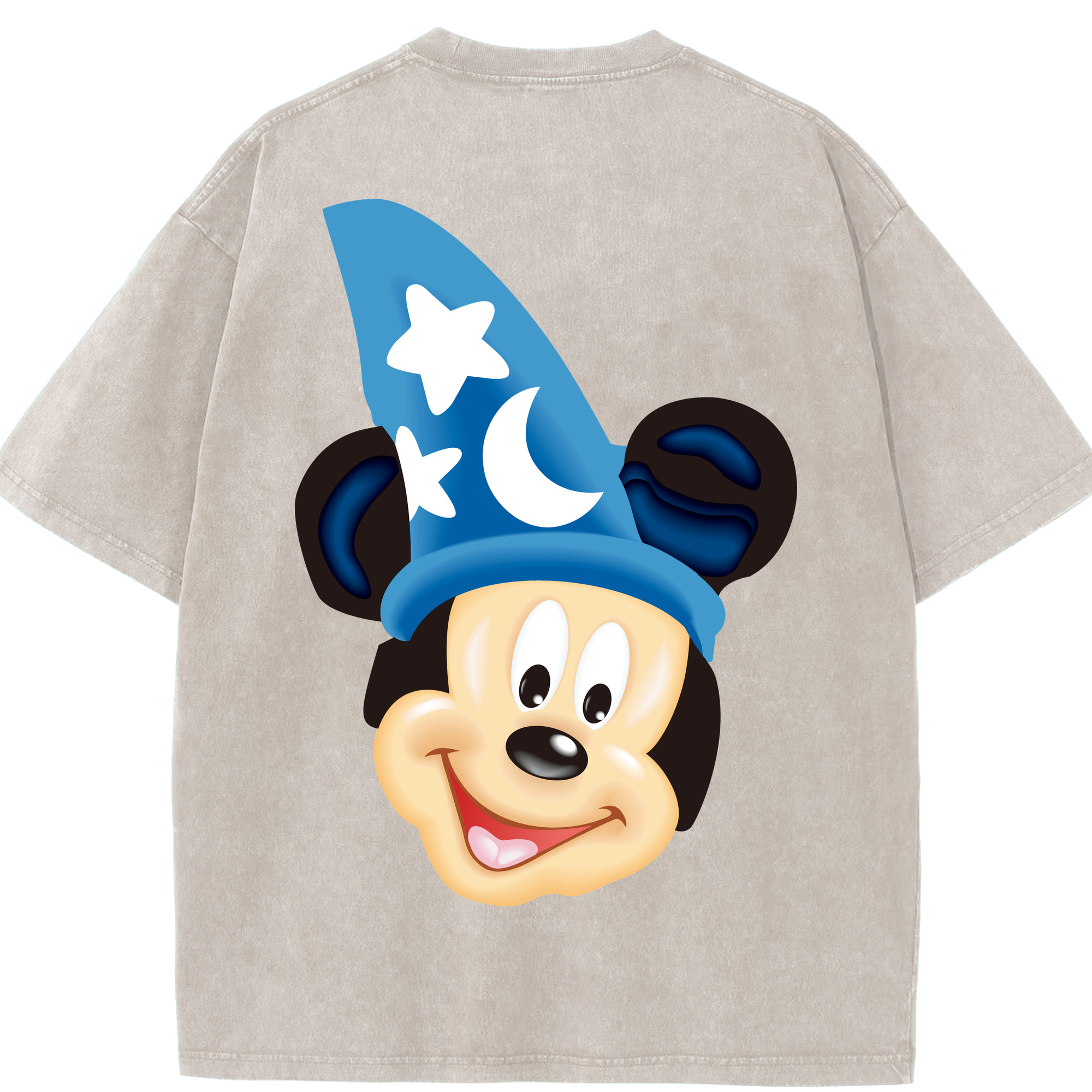 （画像用） ミッキーマウス Mickey Mouse 綿100% ヴィンテージ風 半袖Tシャツ（背面プリント）