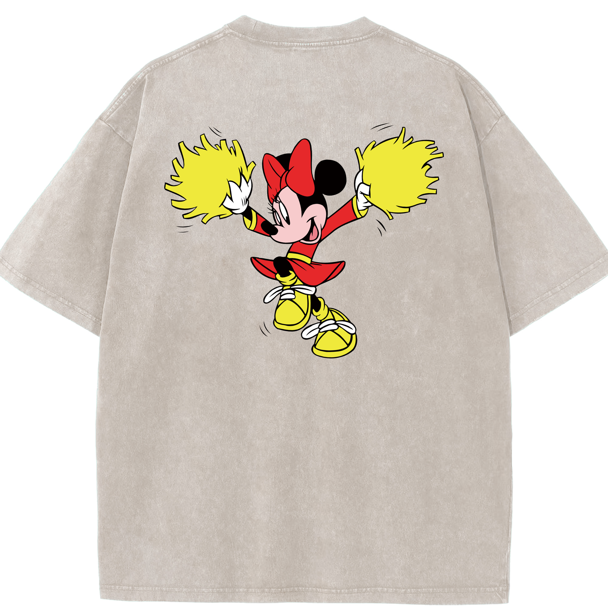 （画像用） ミッキーマウス Mickey Mouse 綿100% ヴィンテージ風 半袖Tシャツ（背面プリント）