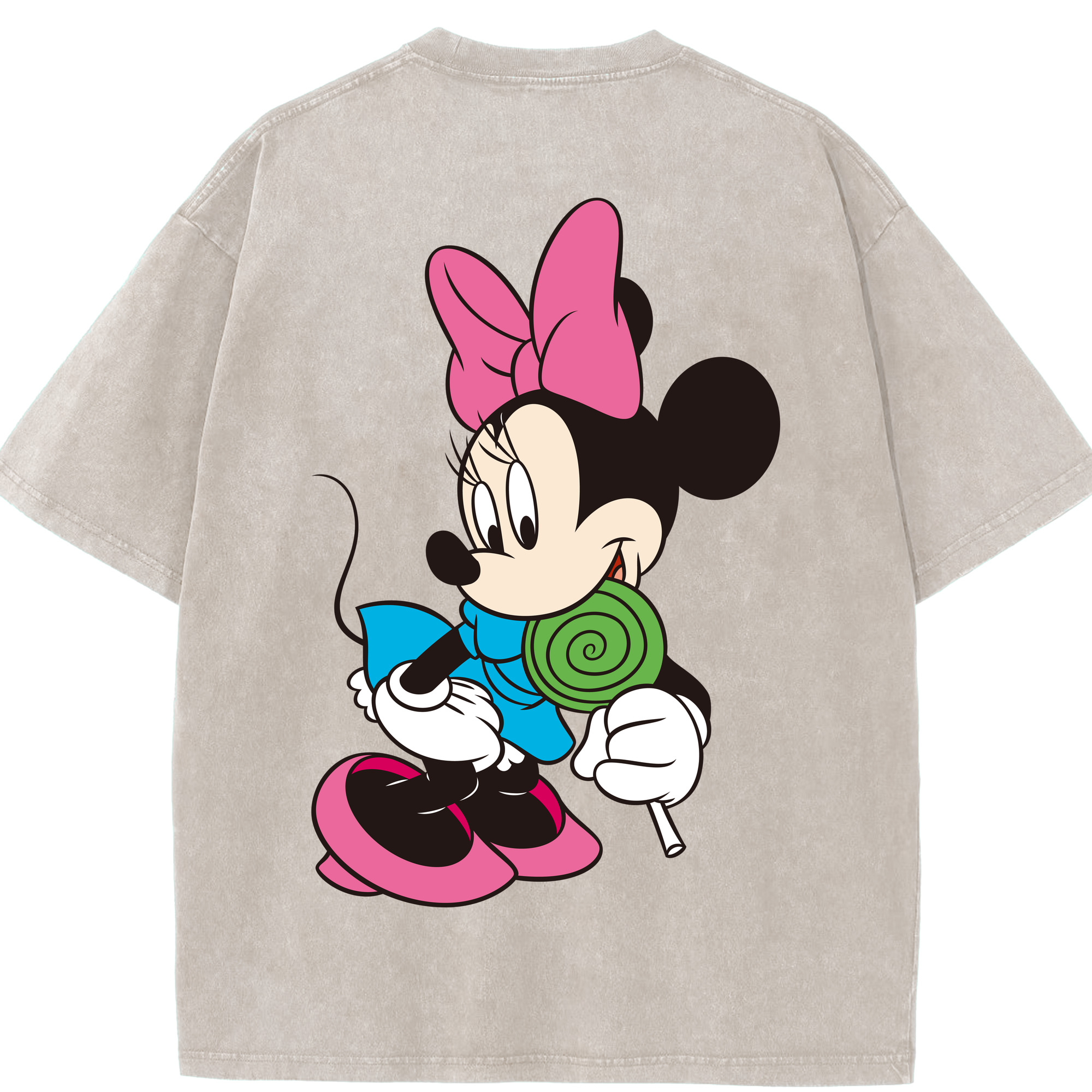 （画像用） ミッキーマウス Mickey Mouse 綿100% ヴィンテージ風 半袖Tシャツ（背面プリント）