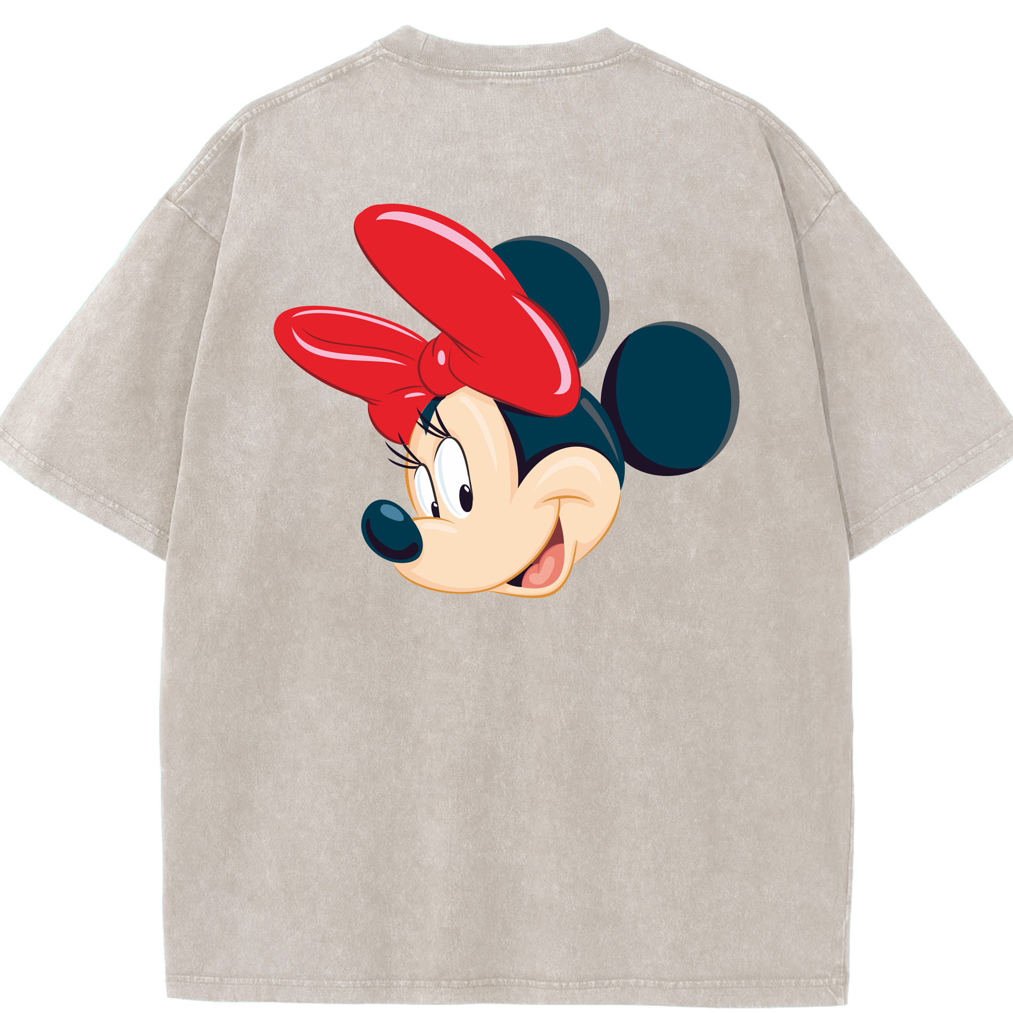 （画像用） ミッキーマウス Mickey Mouse 綿100% ヴィンテージ風 半袖Tシャツ（背面プリント）