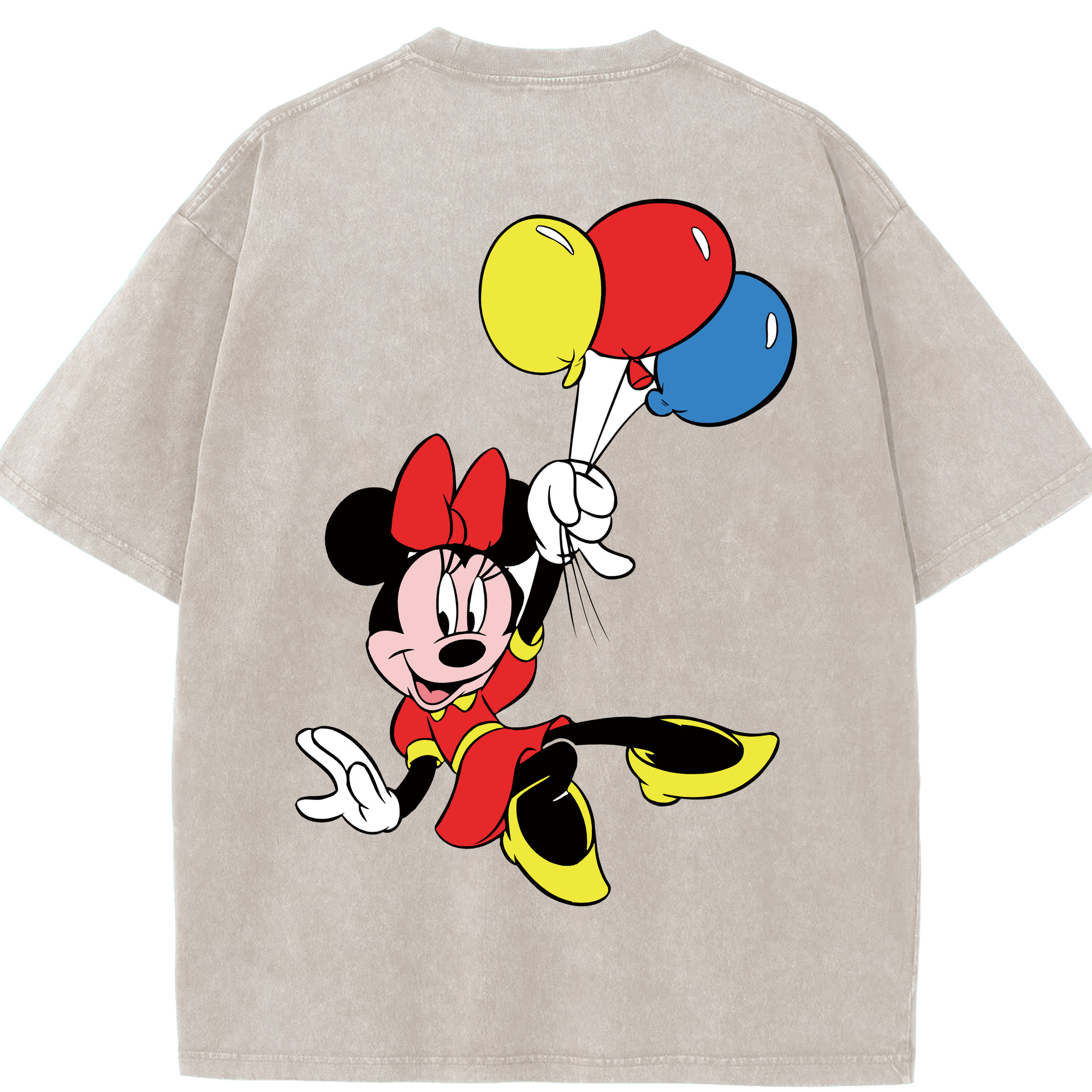 （画像用） ミッキーマウス Mickey Mouse 綿100% ヴィンテージ風 半袖Tシャツ（背面プリント）