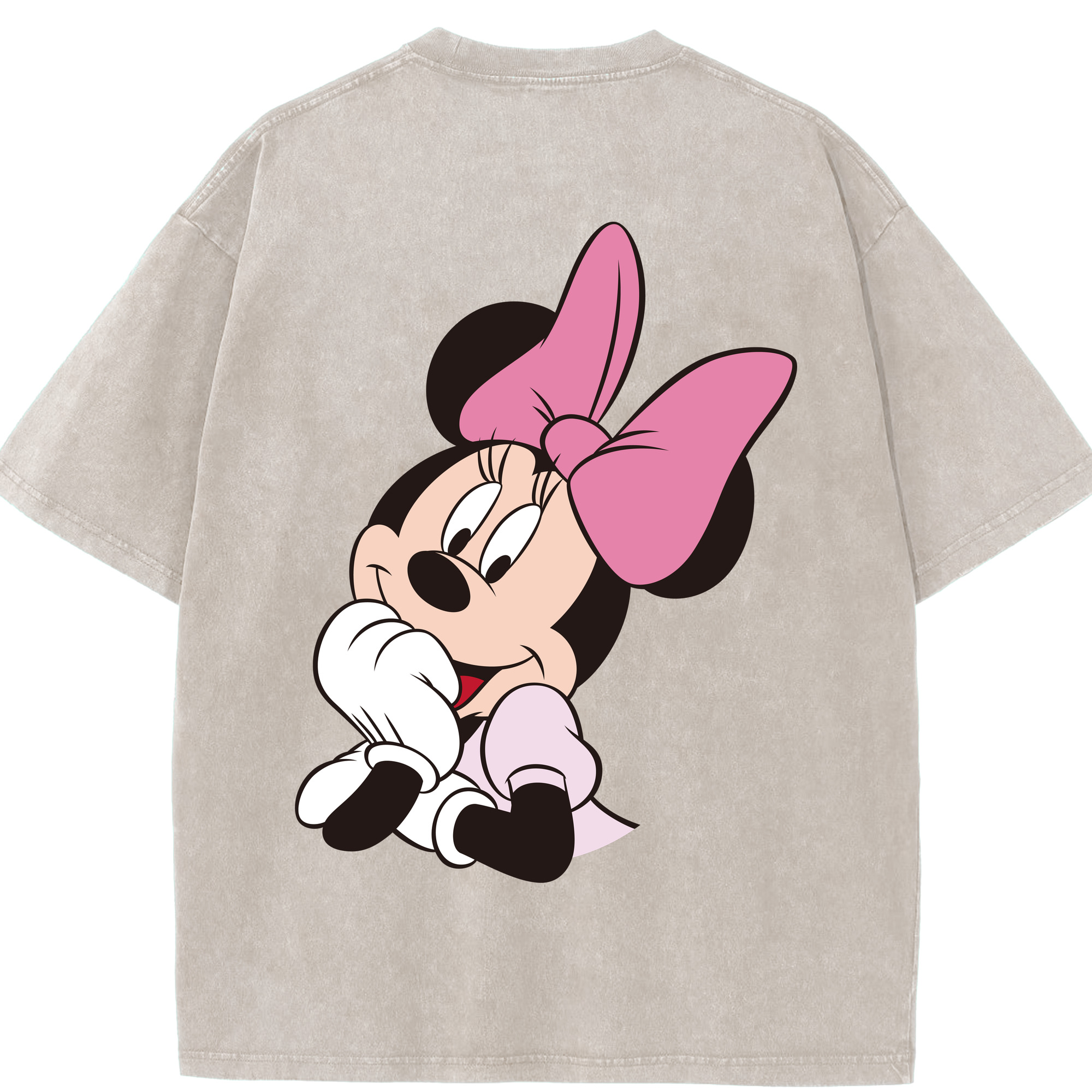 （画像用） ミッキーマウス Mickey Mouse 綿100% ヴィンテージ風 半袖Tシャツ（背面プリント）