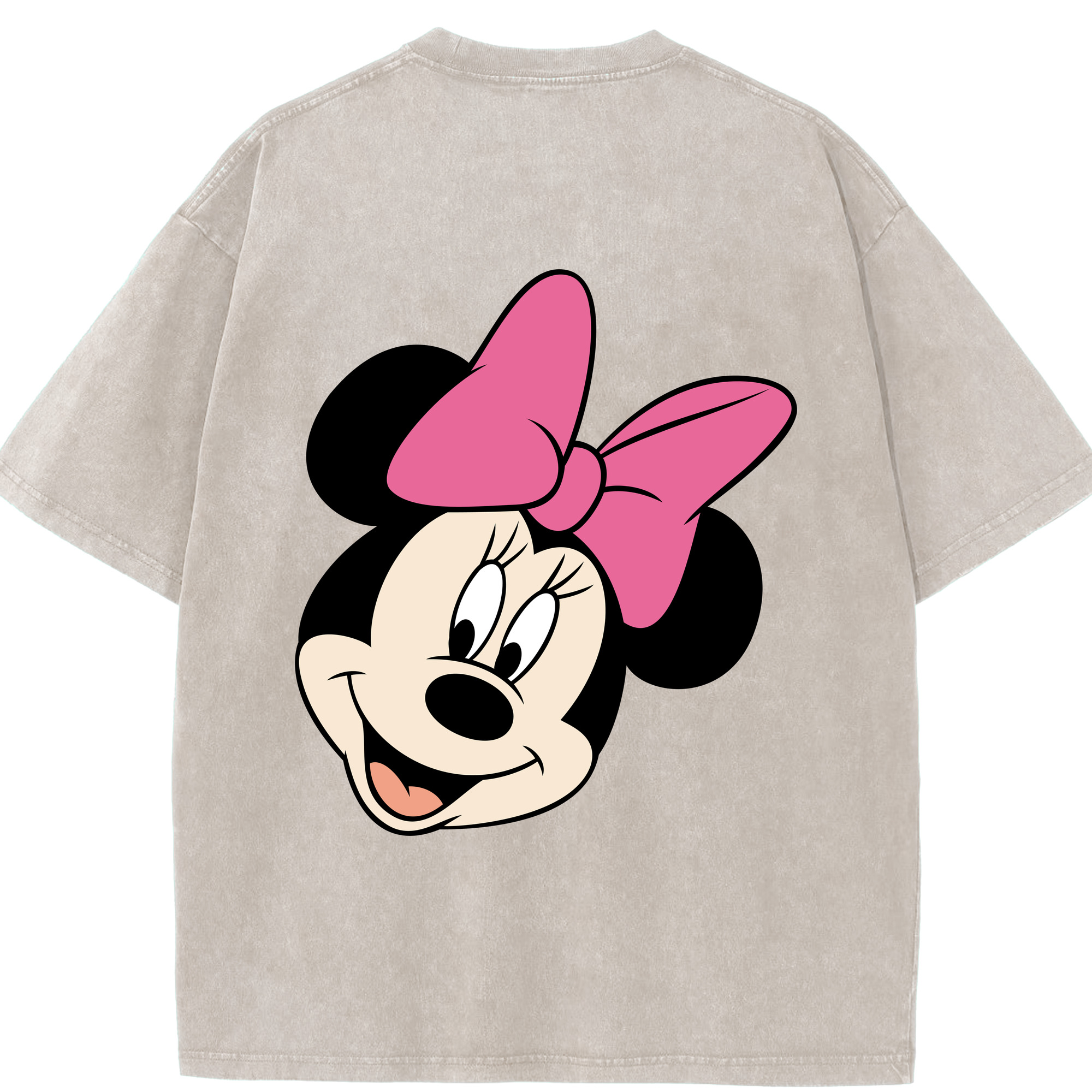 （画像用） ミッキーマウス Mickey Mouse 綿100% ヴィンテージ風 半袖Tシャツ（背面プリント）