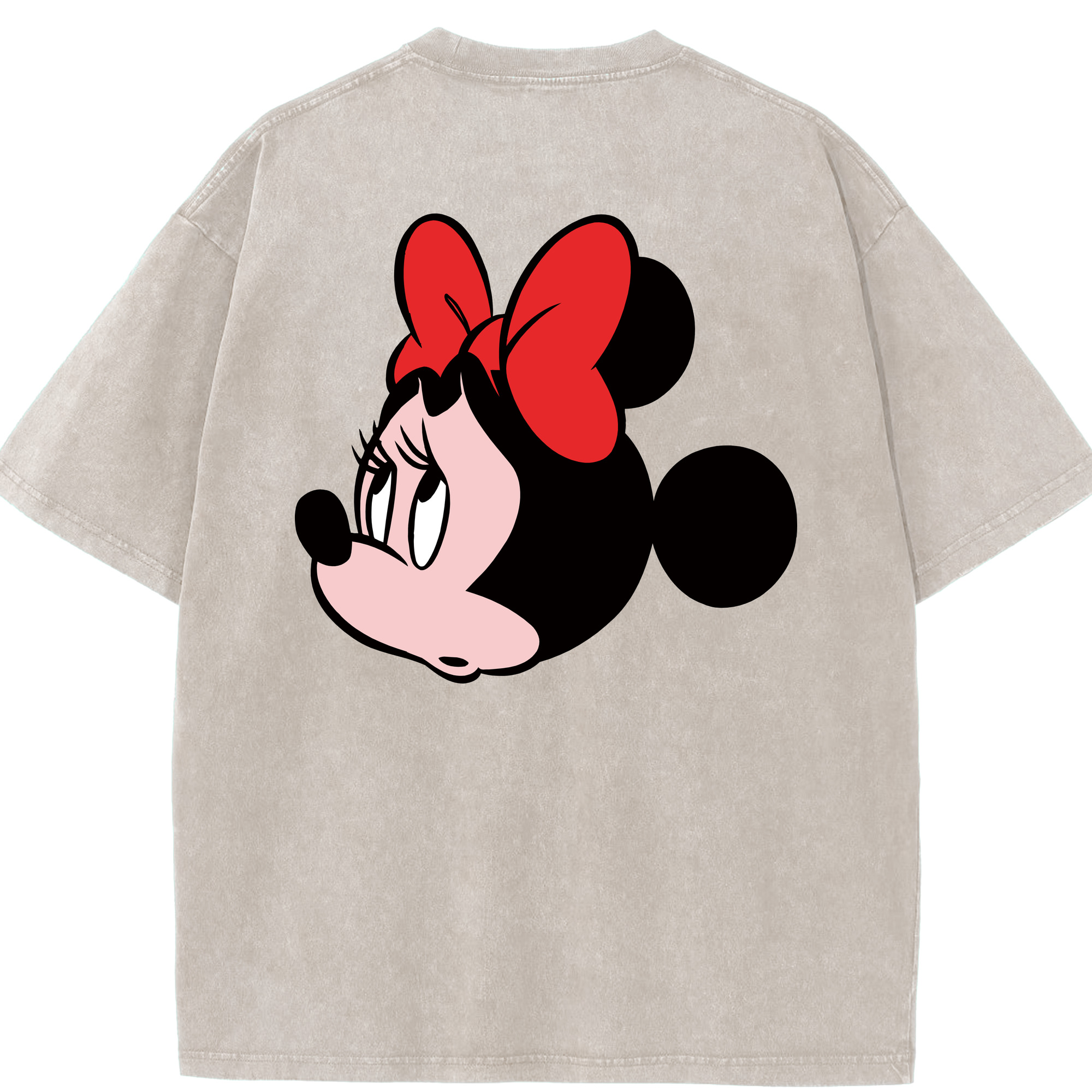 （画像用） ミッキーマウス Mickey Mouse 綿100% ヴィンテージ風 半袖Tシャツ（背面プリント）