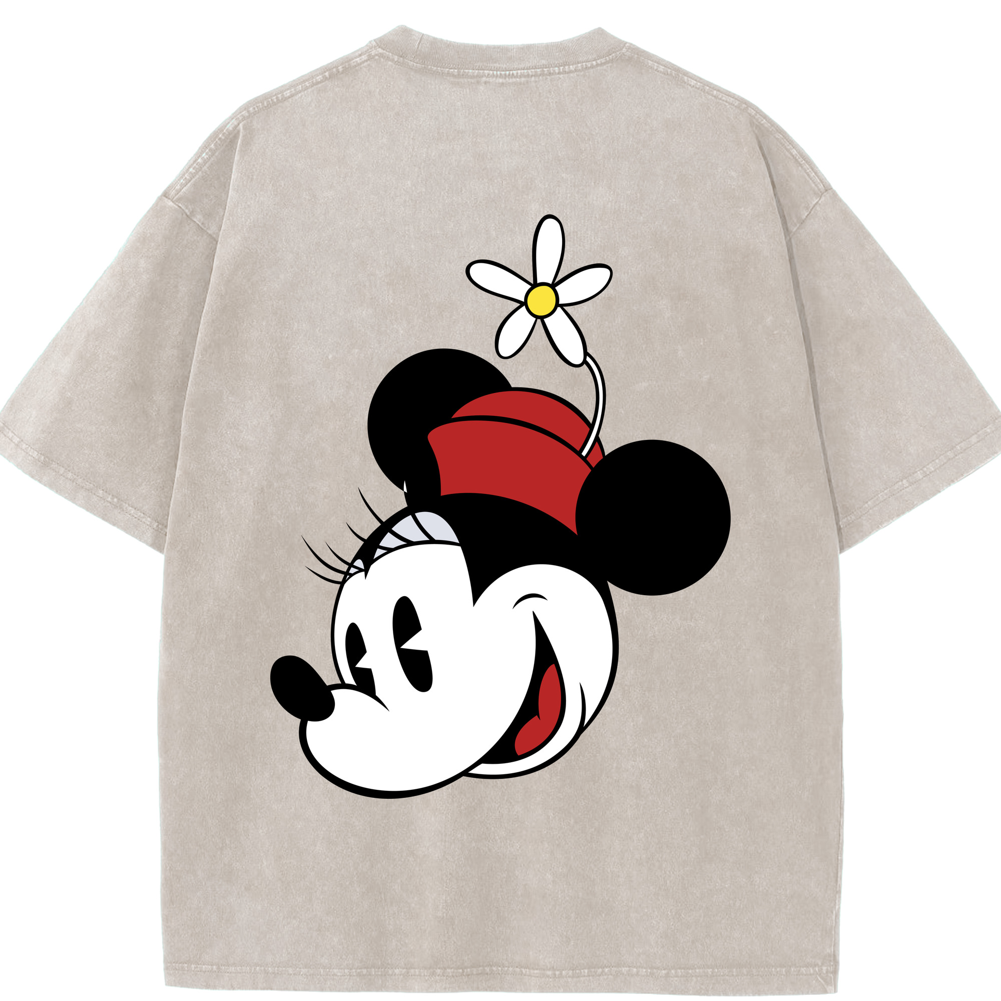 （画像用） ミッキーマウス Mickey Mouse 綿100% ヴィンテージ風 半袖Tシャツ（背面プリント）